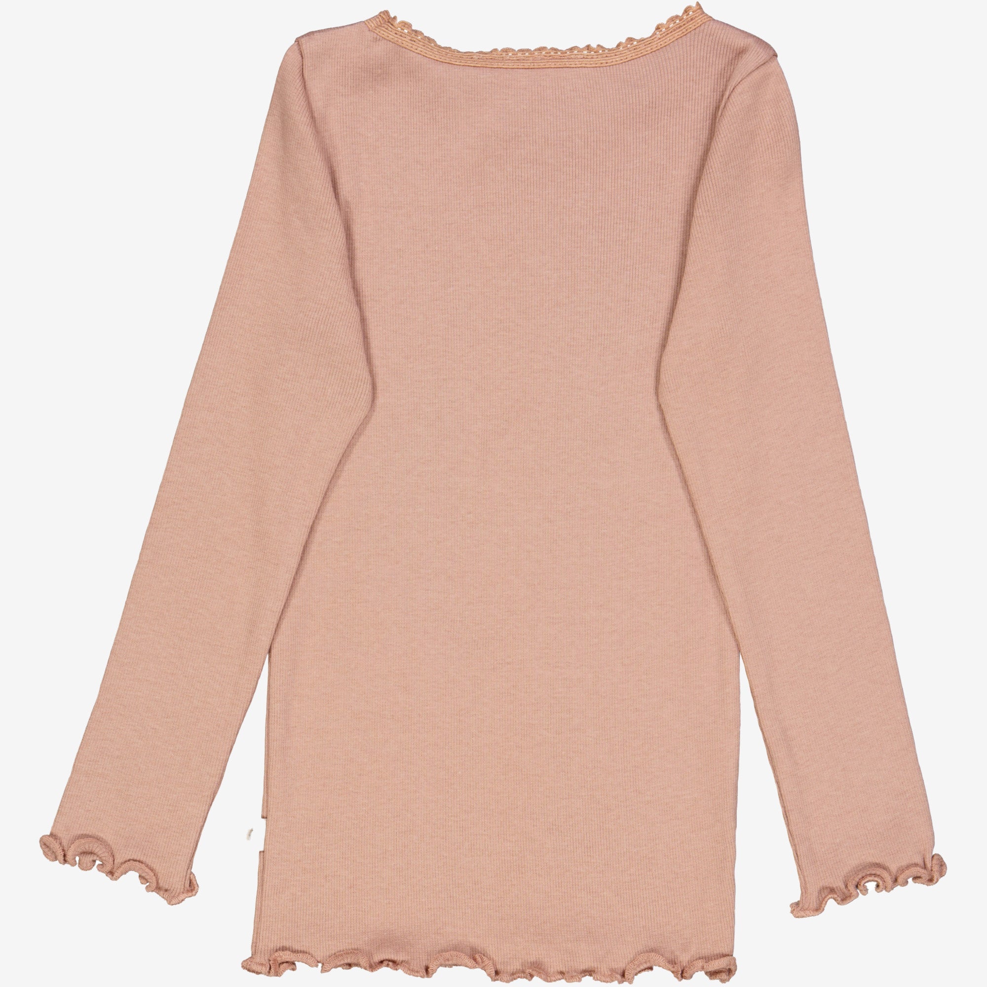 Langærmet Blonde Rib T-shirt - rose dawn
