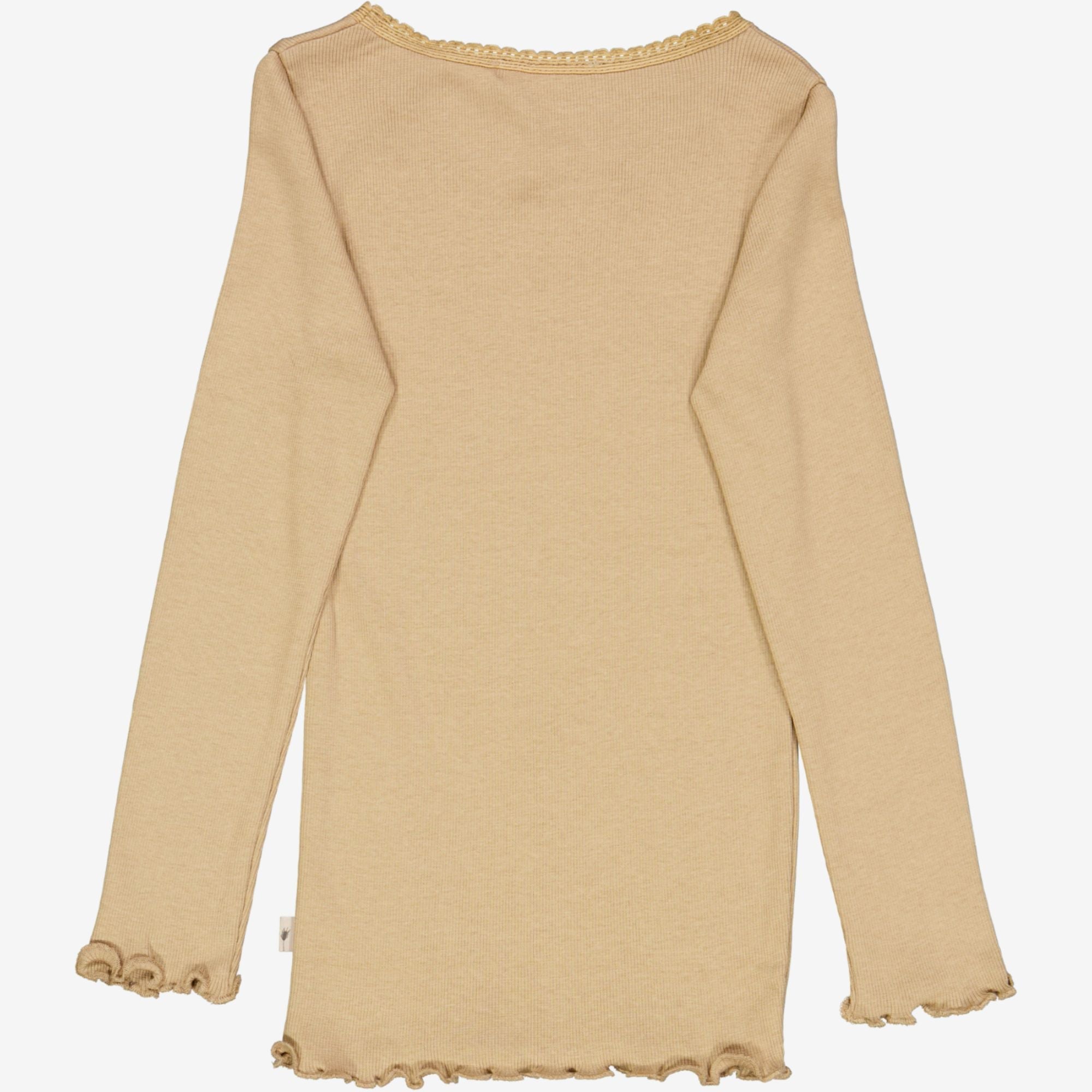 Langærmet Blonde Rib T-shirt - latte