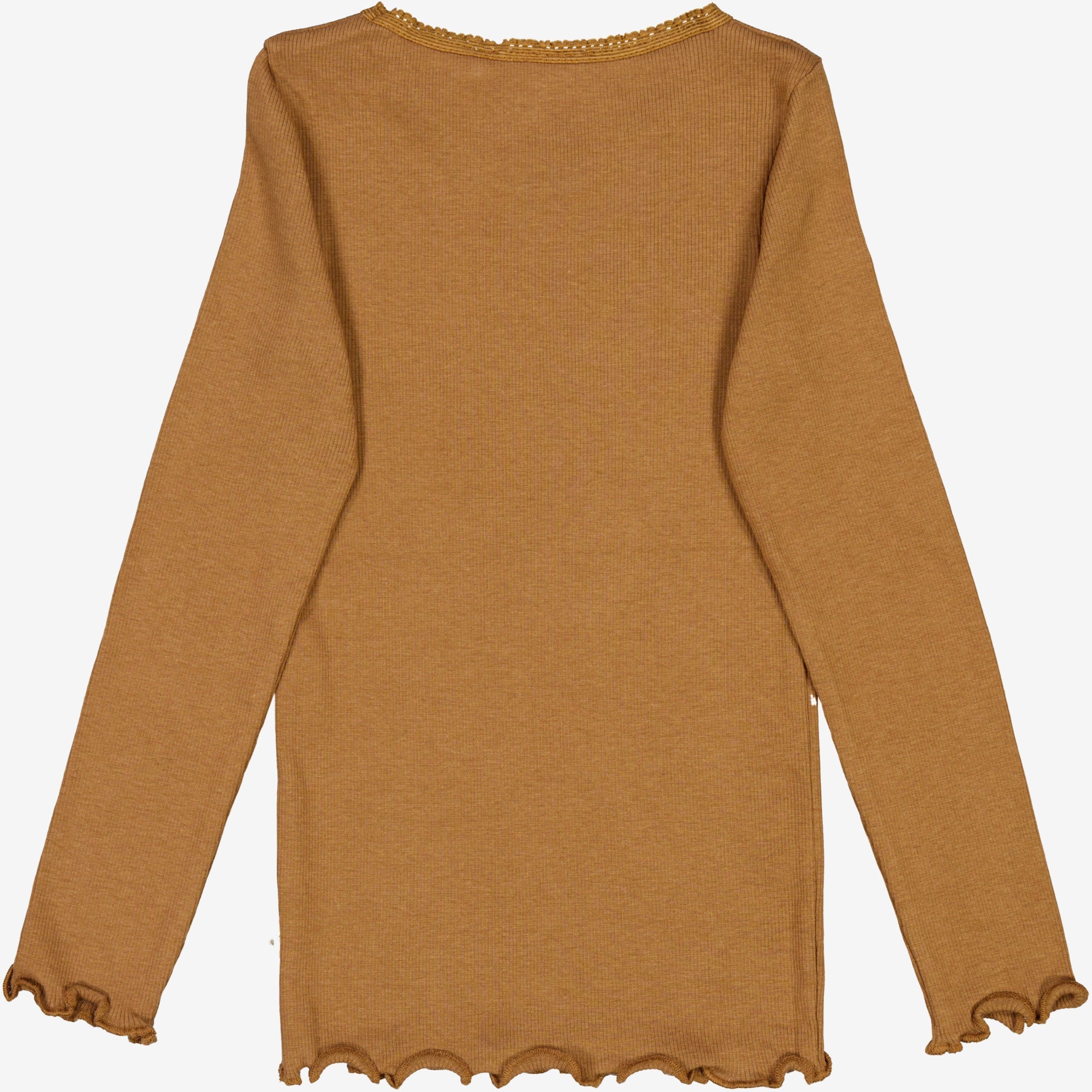 Langærmet Blonde Rib T-shirt - caramel