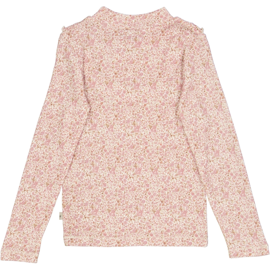 Langærmet Flæse T-shirt Uld - ivory flowers