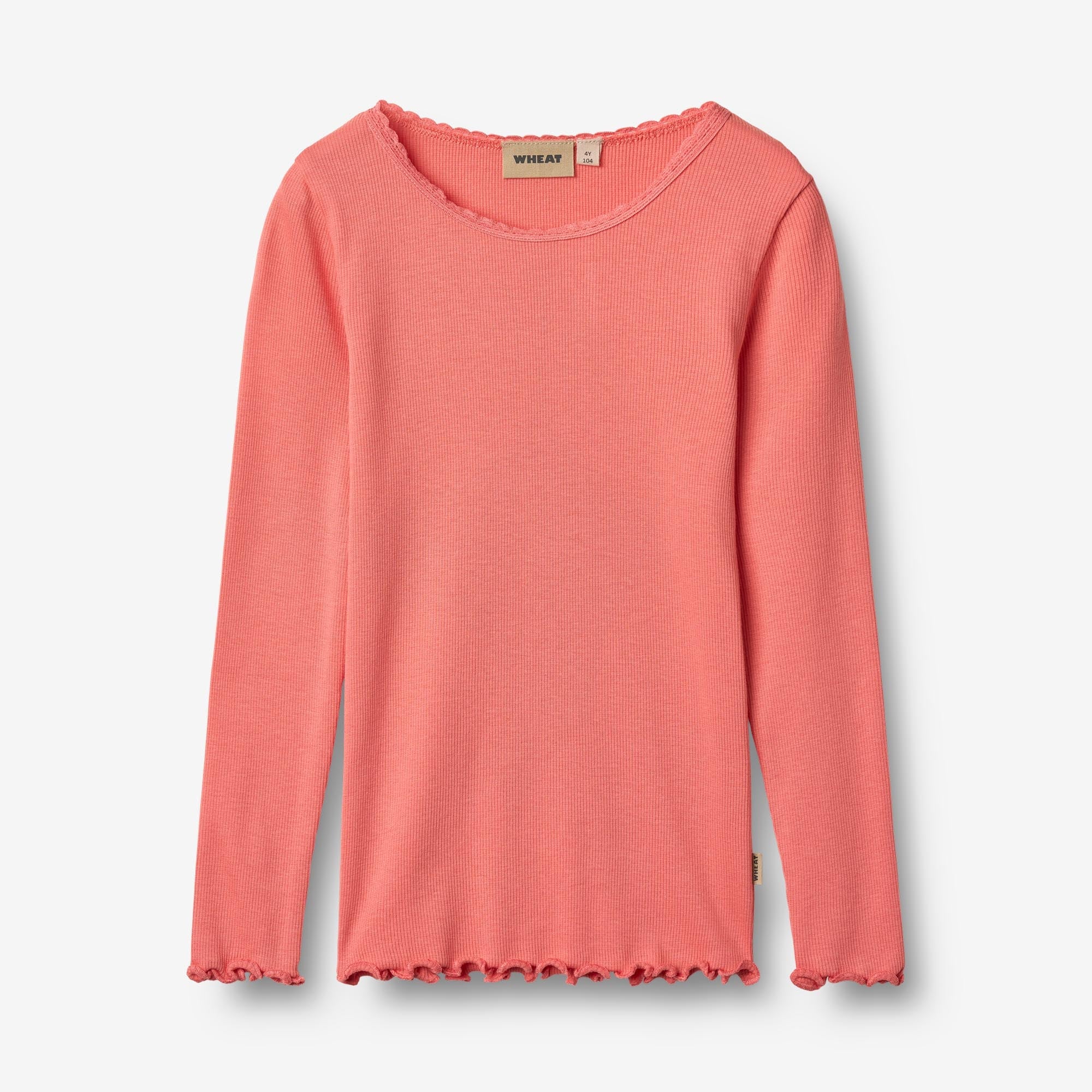 Wheat Main Langærmet Rib T-Shirt Reese T-Shirt 2216 light coral
