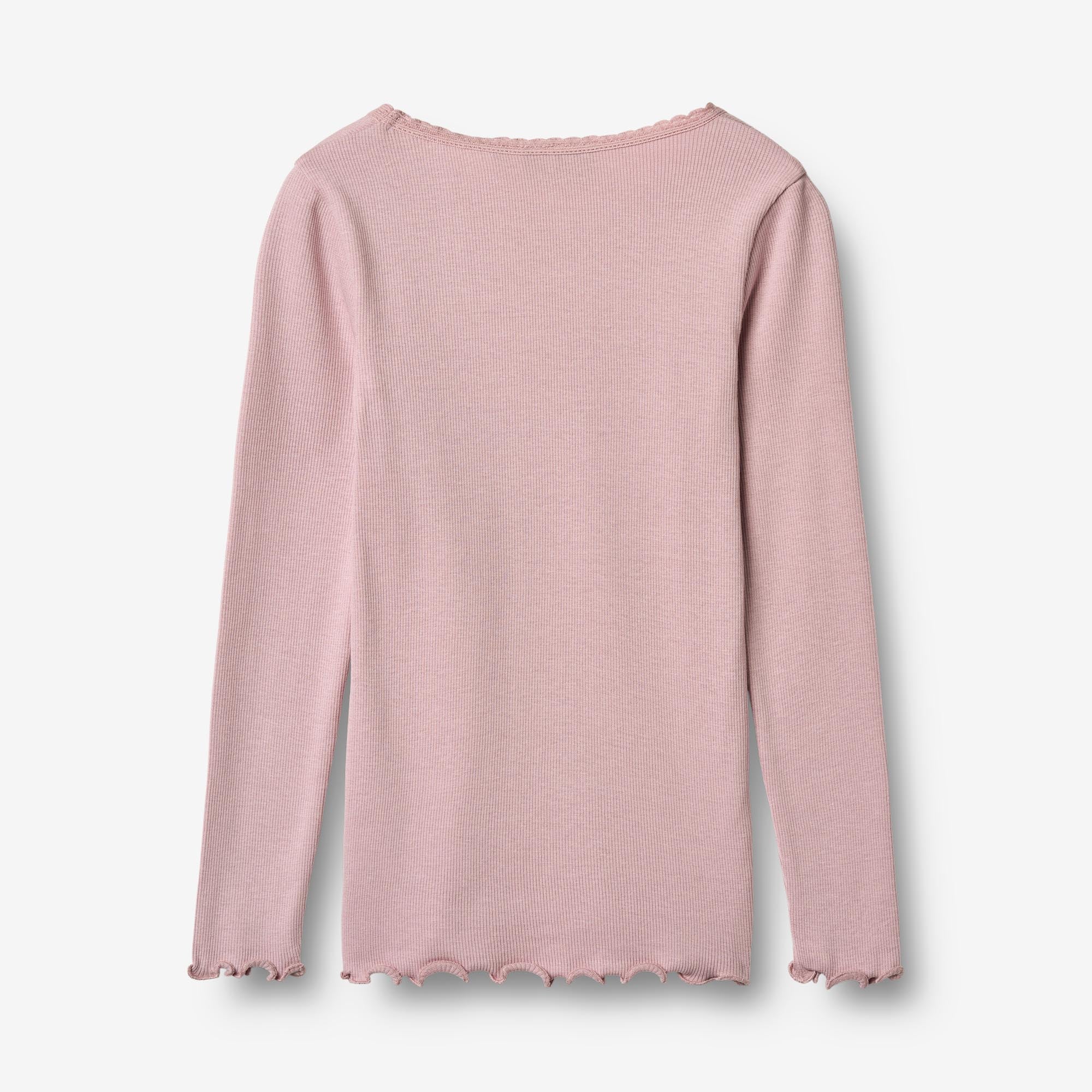 Langærmet Rib T-Shirt Reese - lavender mist