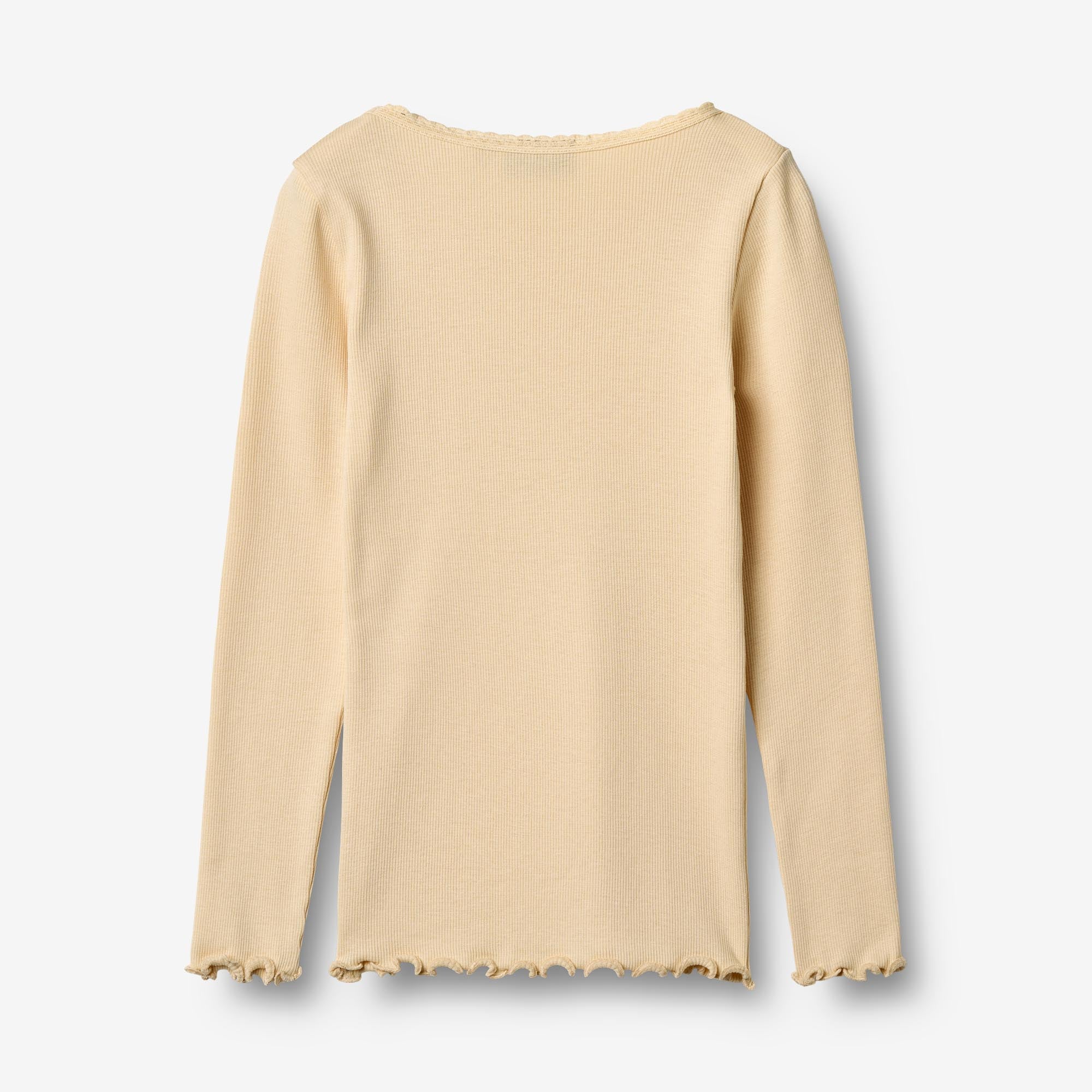 Langærmet Rib T-Shirt Reese - macadamia