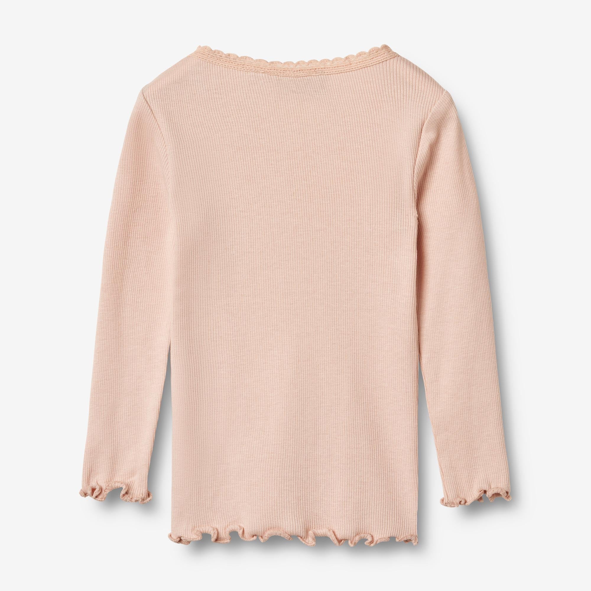 Langærmet Rib T-Shirt Reese - powder