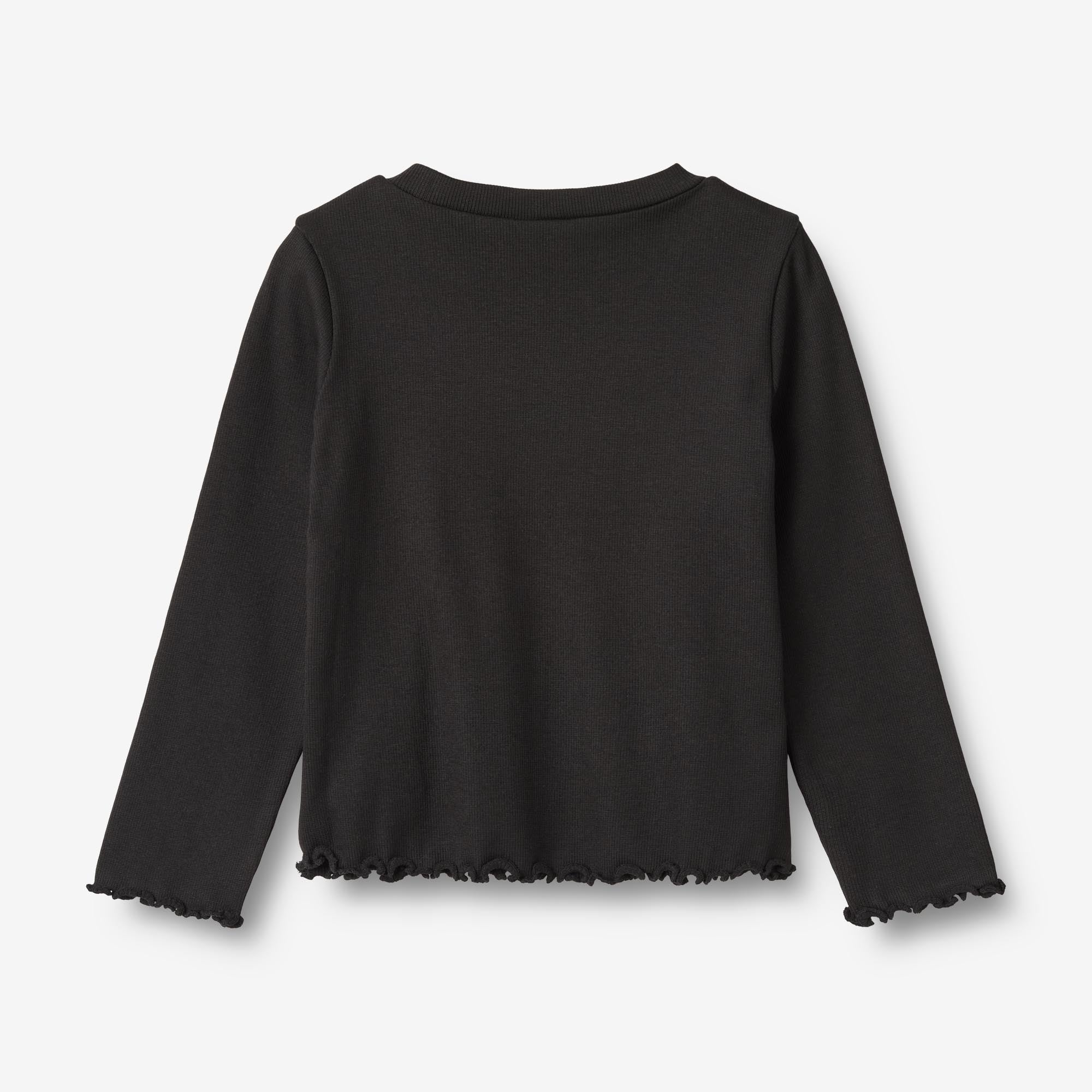 Langærmet Rib T-shirt Else - black