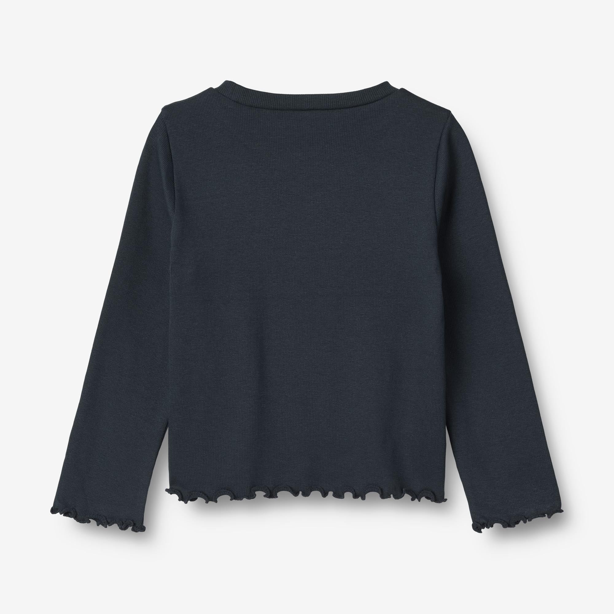 Langærmet Rib T-shirt Else - navy