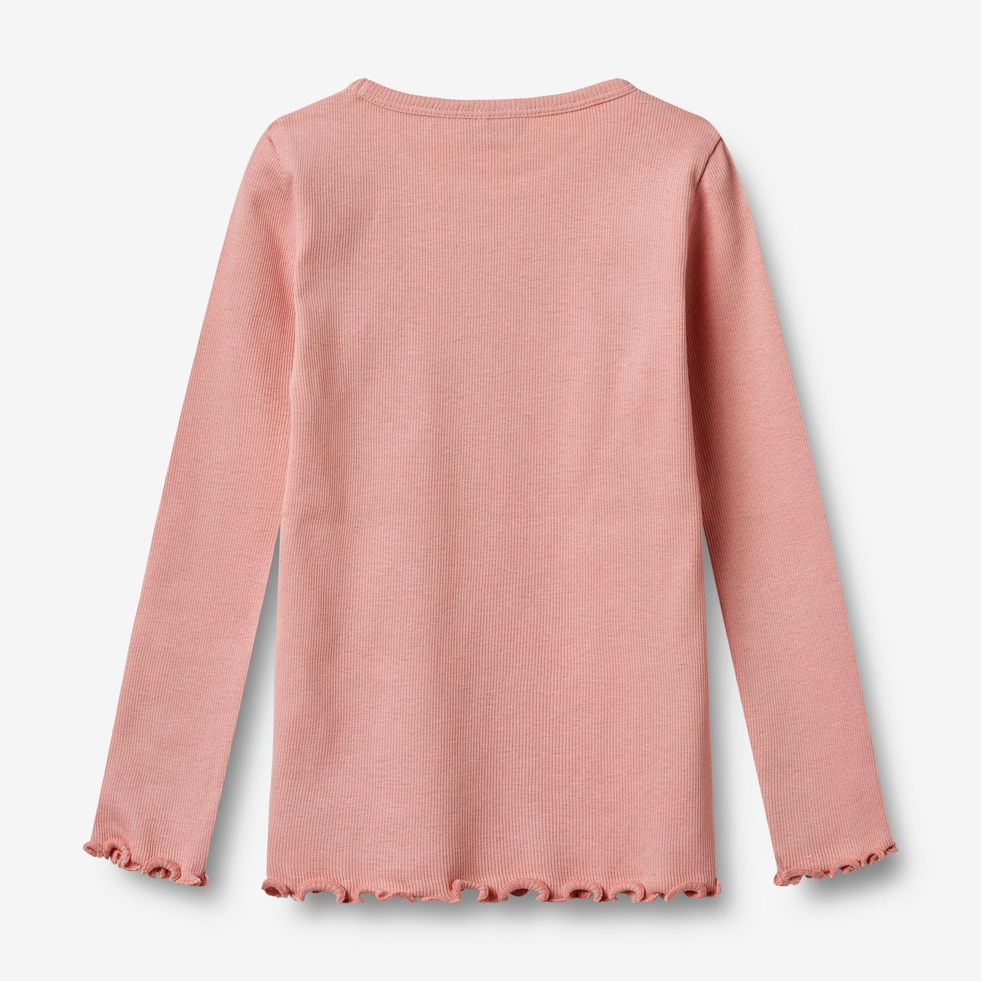 Langærmet Rib T-shirt Ida - rose