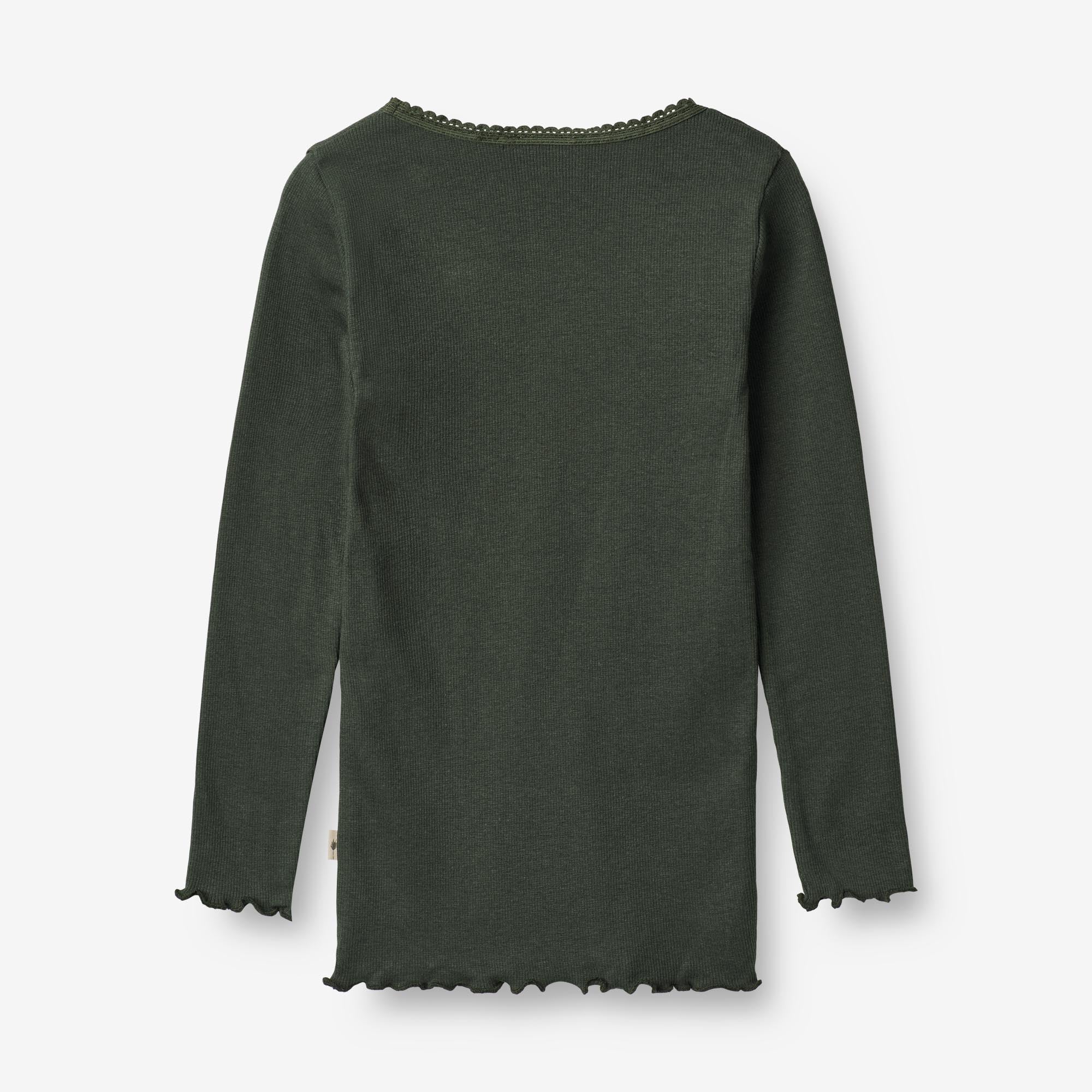 Langærmet Rib T-shirt Reese - black coal