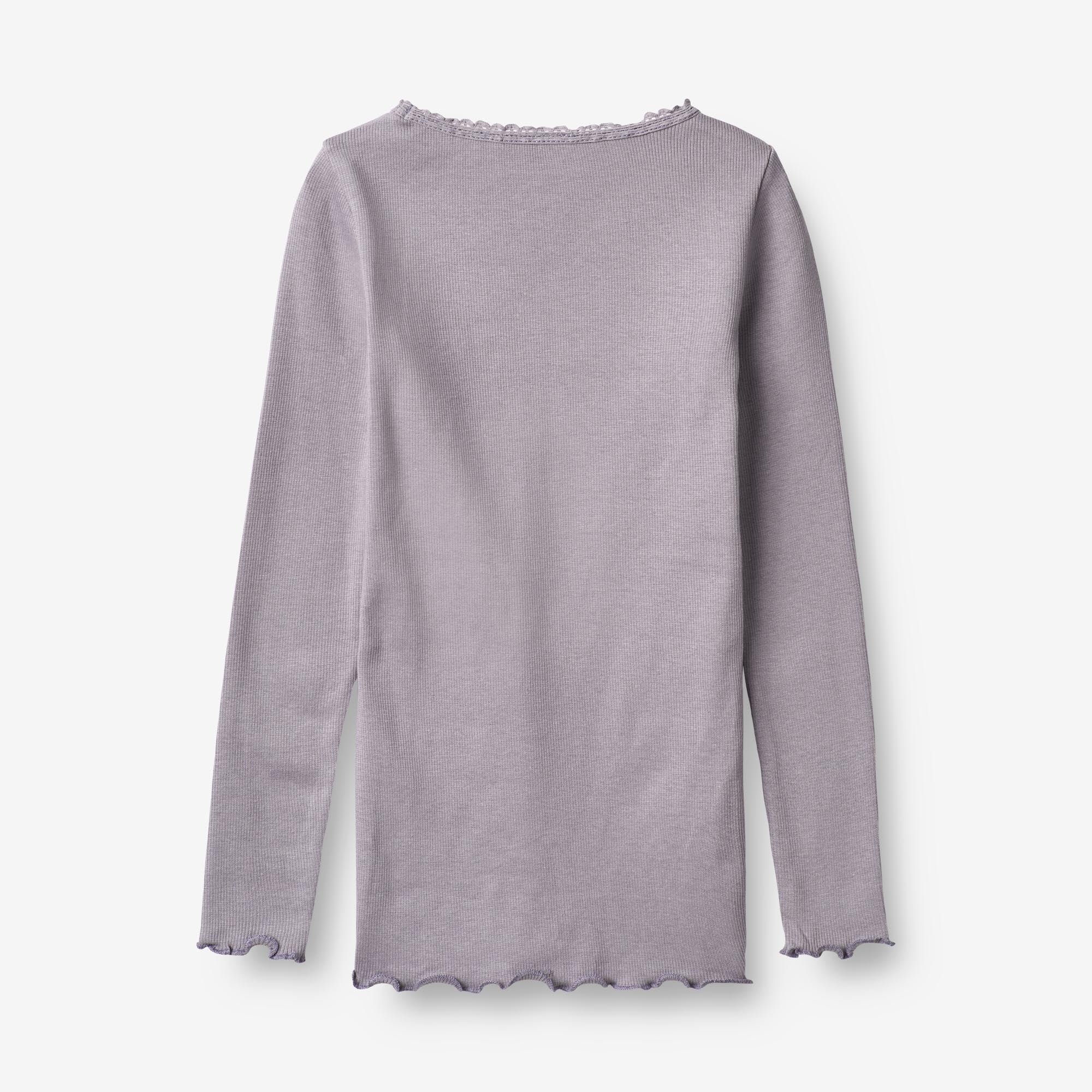 Langærmet Rib T-shirt Reese - lavender
