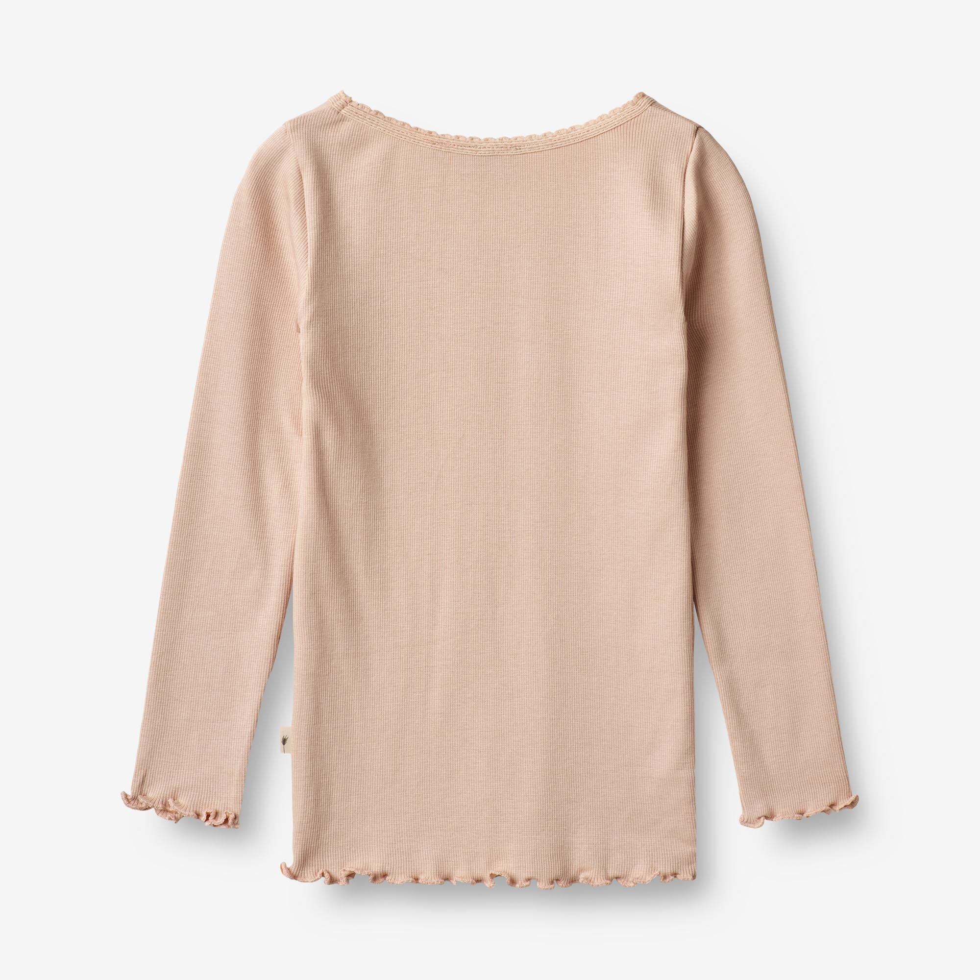 Langærmet Rib T-shirt Reese - rose dust