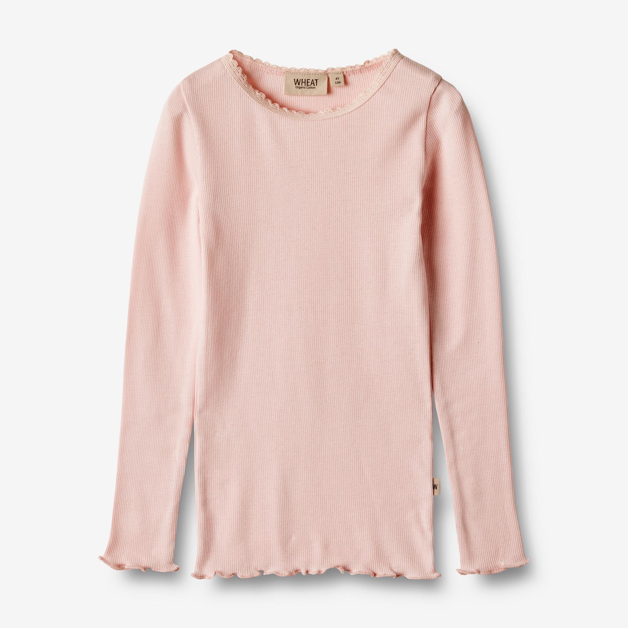 Wheat Main   Langærmet Rib T-shirt Reese Jersey Tops and T-Shirts 2281 rose ballet