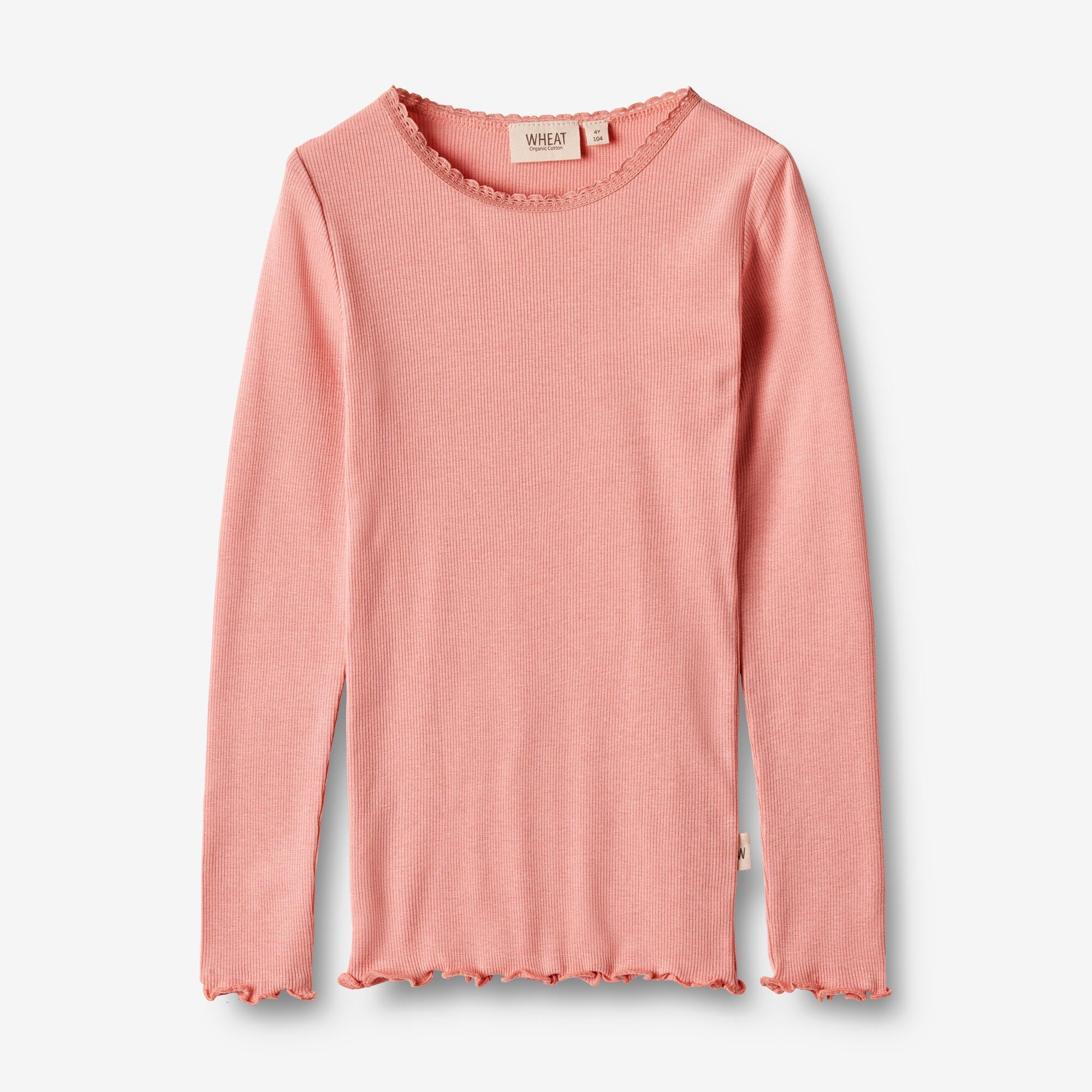 Wheat Main   Langærmet Rib T-shirt Reese Jersey Tops and T-Shirts 2509 rosette