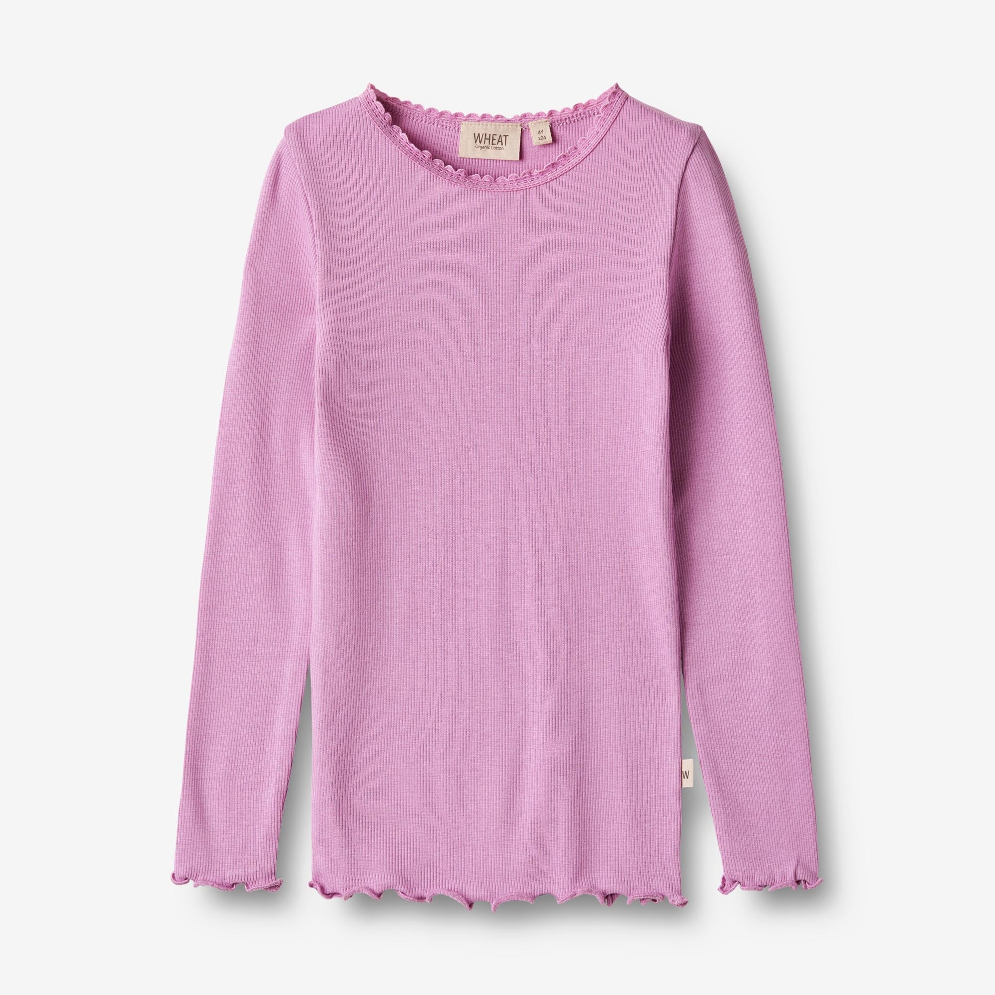 Wheat Main   Langærmet Rib T-shirt Reese Jersey Tops and T-Shirts 4500 iris