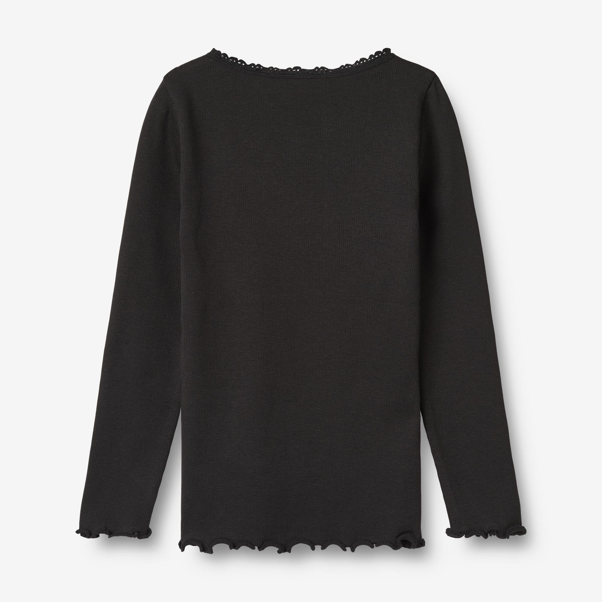 Langærmet Rib T-shirt Reese - black