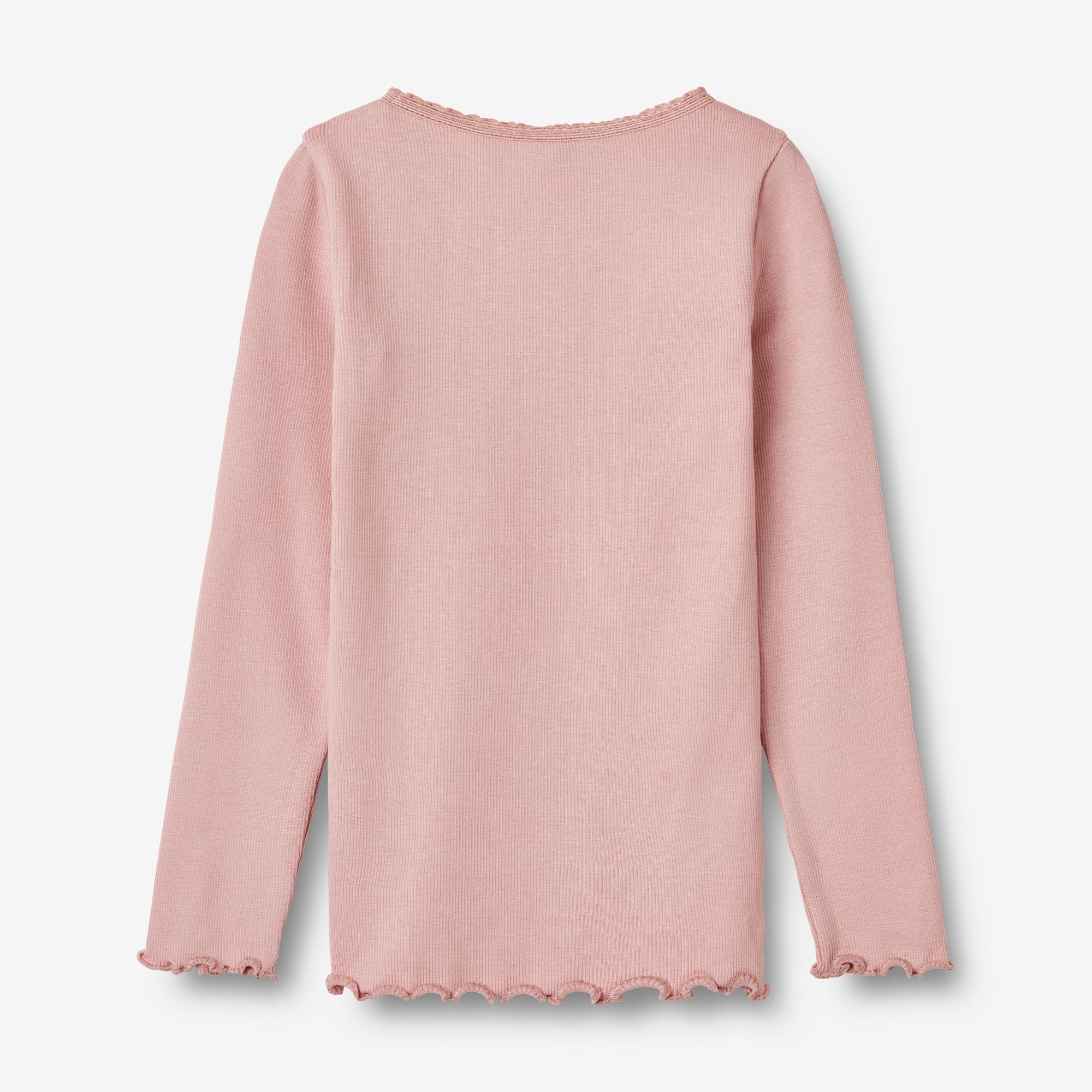 Langærmet Rib T-shirt Reese - rose frost