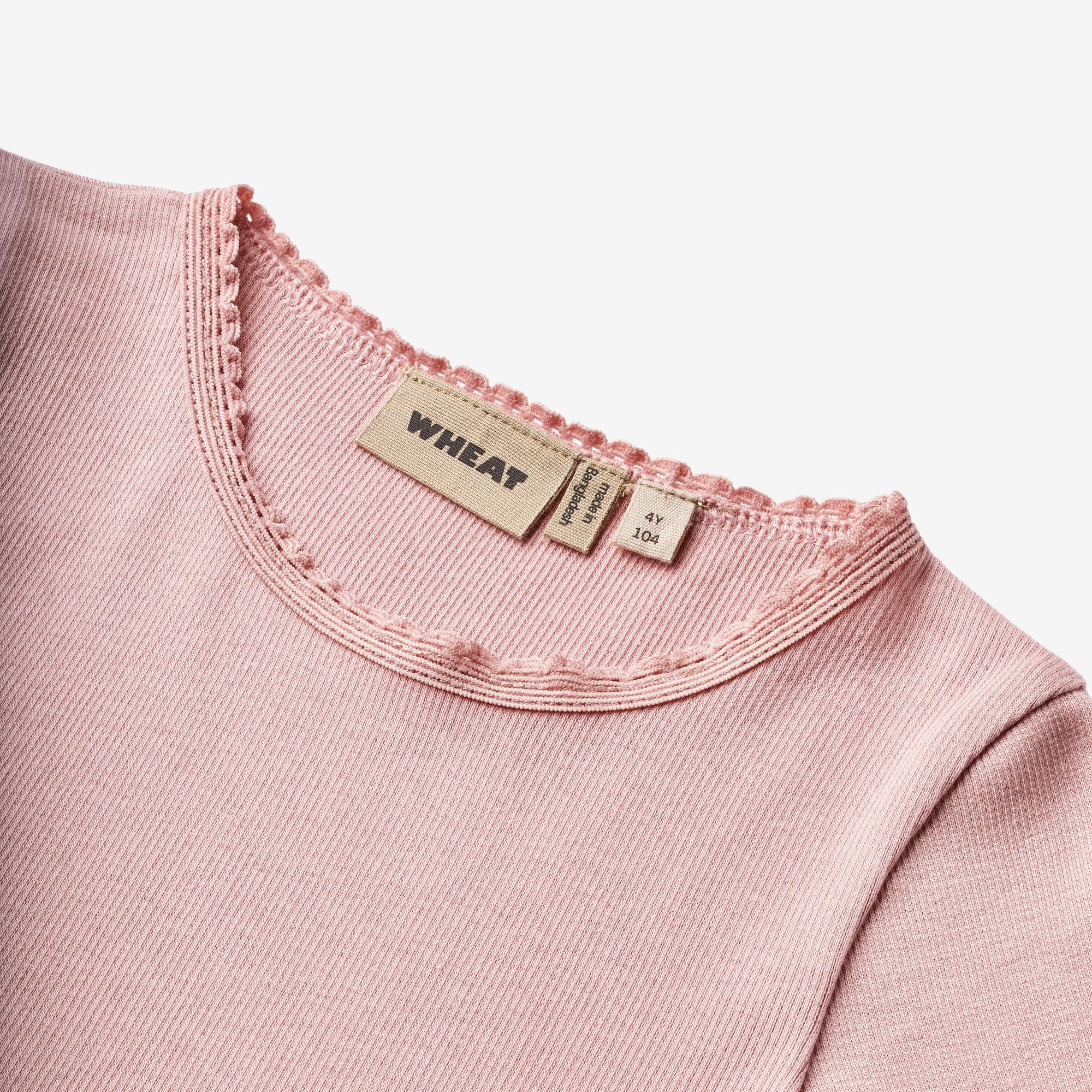 Langærmet Rib T-shirt Reese - rose frost
