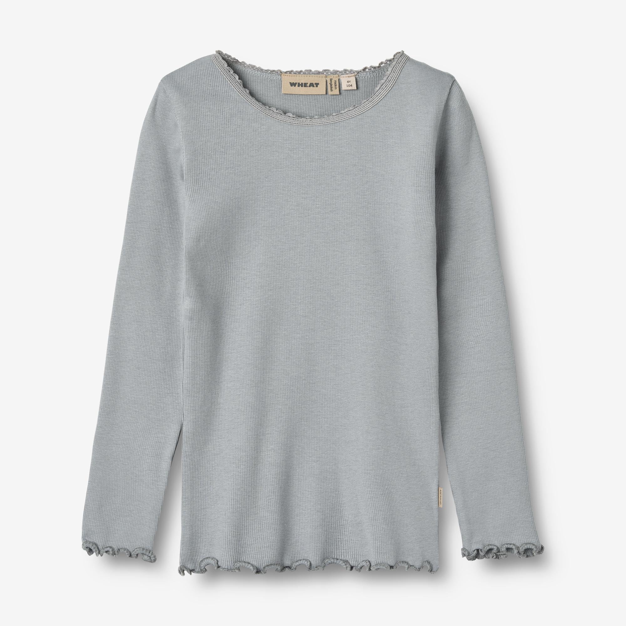 Wheat Main Langærmet Rib T-shirt Reese Jersey Tops and T-Shirts 1528 cloudy sky