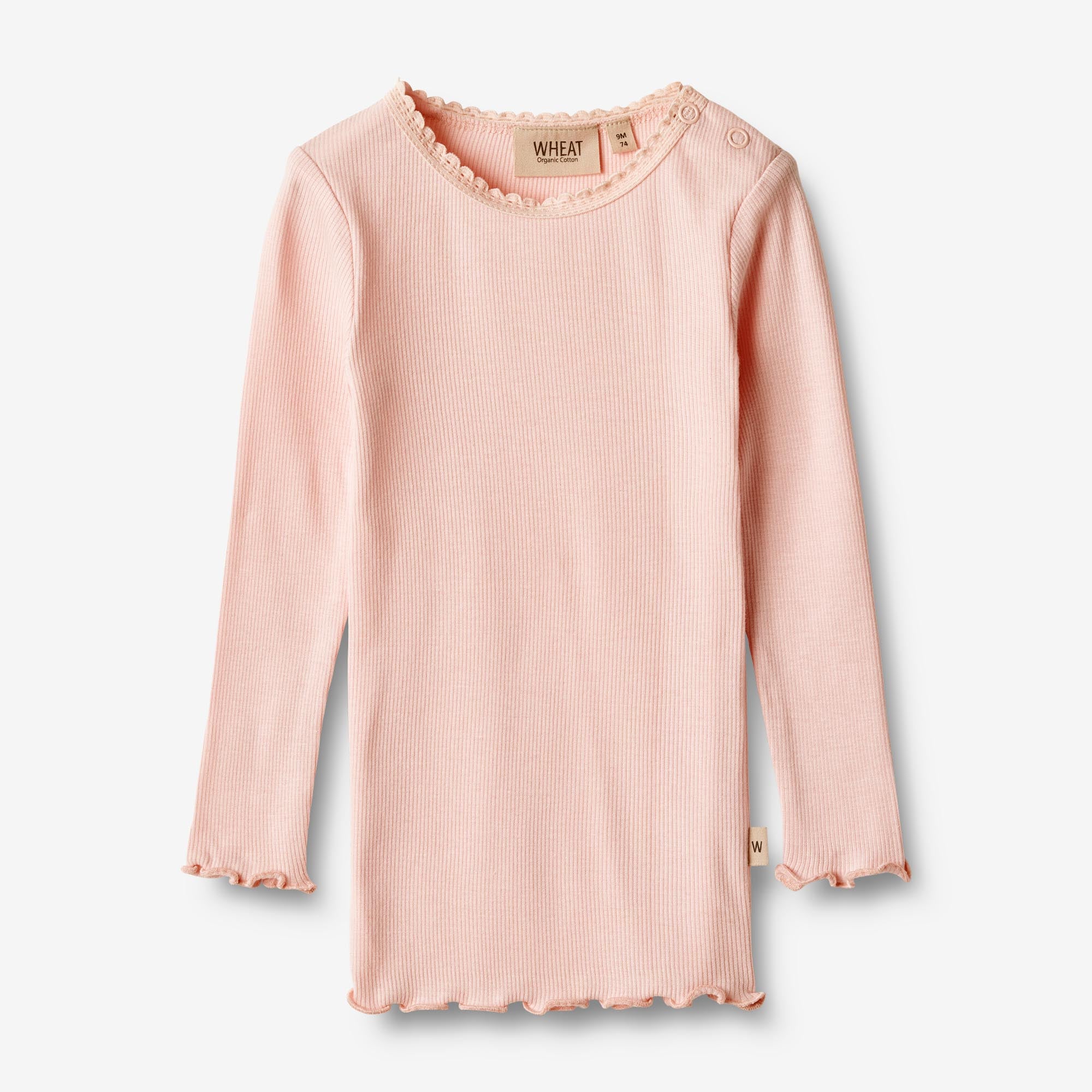 Wheat Main   Langærmet Rib T-shirt Reese Jersey Tops and T-Shirts 2281 rose ballet
