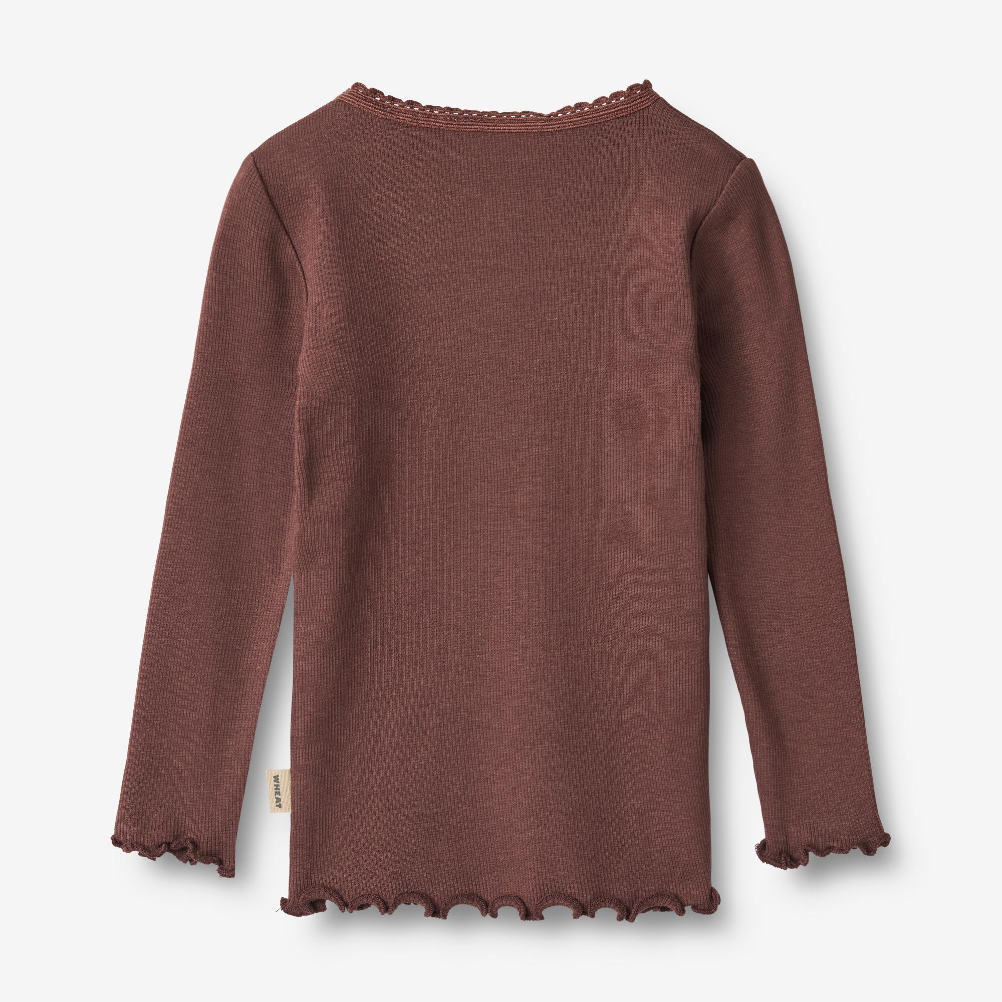 Langærmet Rib T-shirt Reese | Baby - eggplant