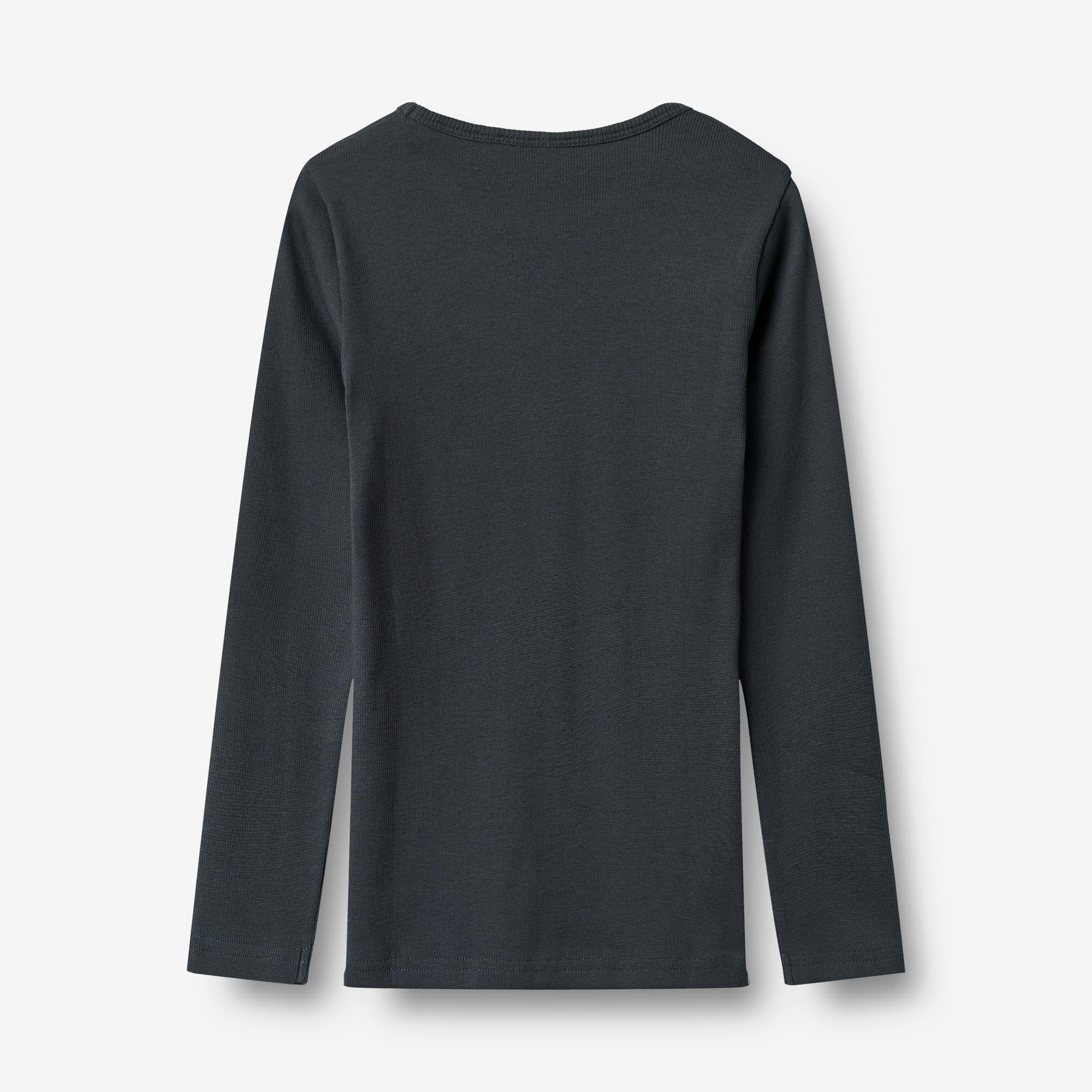 Langærmet Rib T-shirt Stig - navy