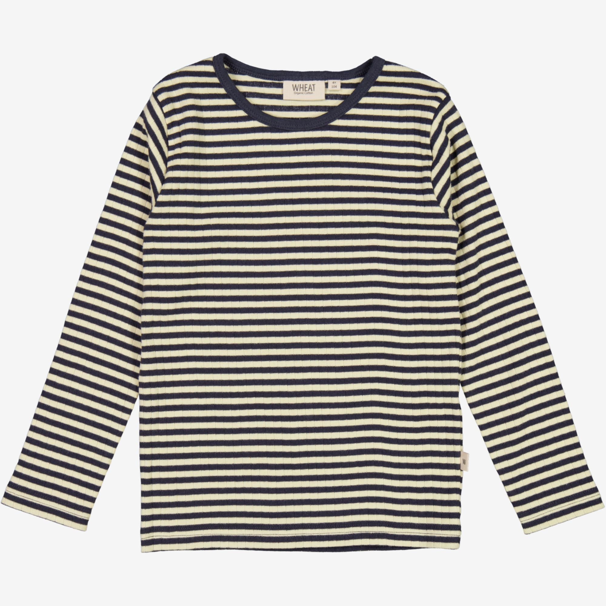 Wheat Main  Langærmet Stribet T-Shirt Jersey Tops and T-Shirts 1387 midnight stripe