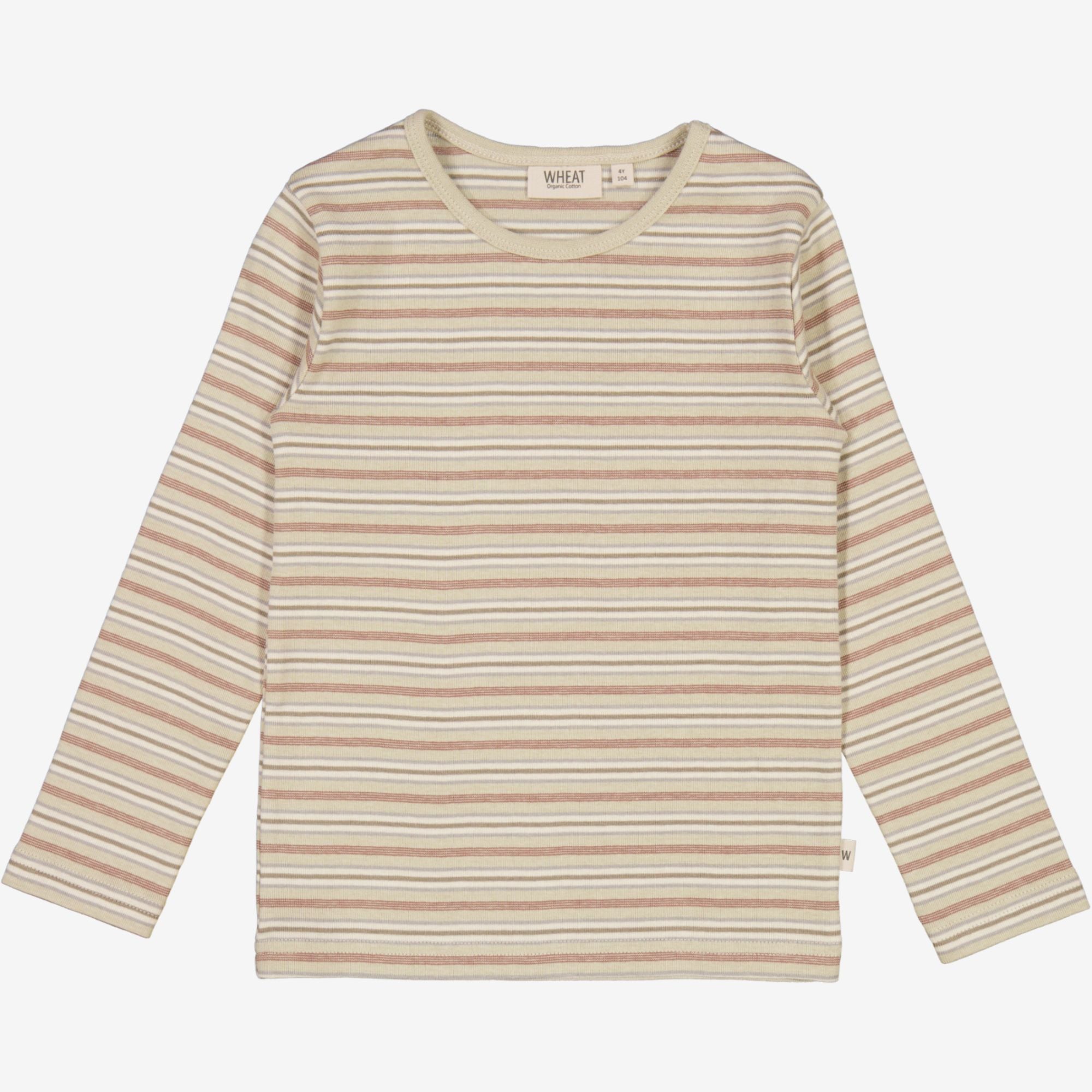 Wheat Main  Langærmet Stribet T-shirt Jersey Tops and T-Shirts 1229 dusty stripe