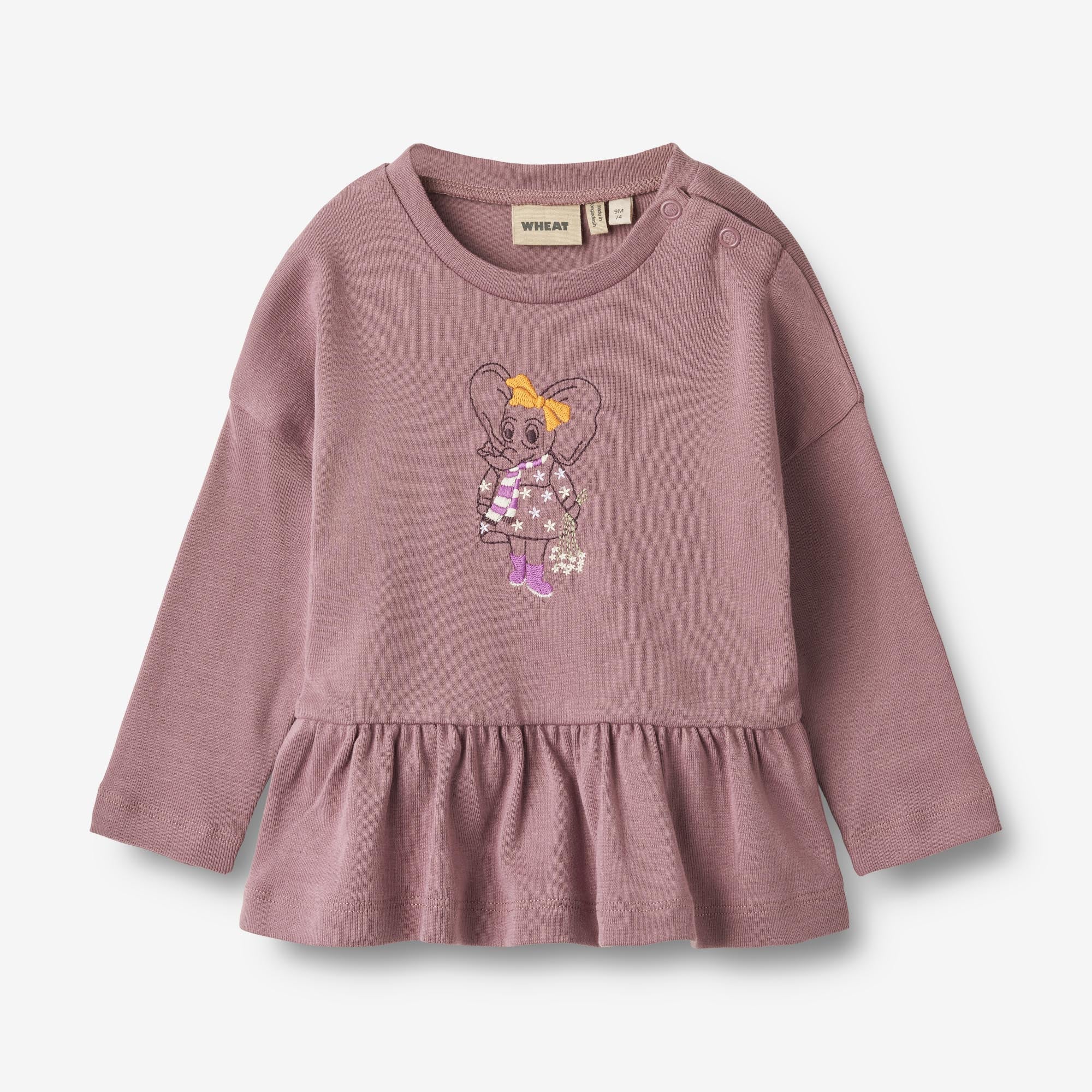 Wheat Main Langærmet T-Shirt Katrine | Baby Jersey Tops and T-Shirts 1308 lavender dawn