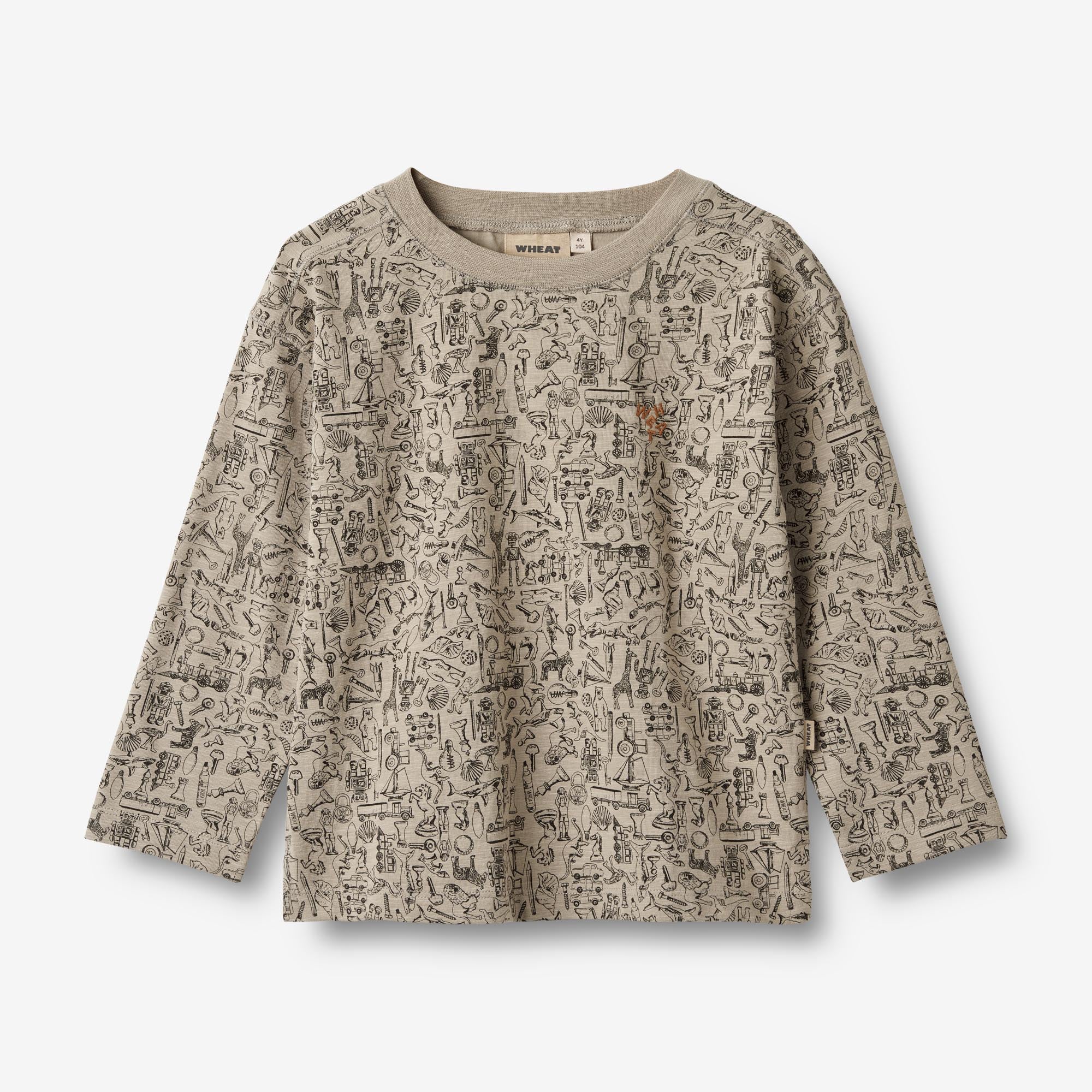 Wheat Main Langærmet T-Shirt Malthe Jersey Tops and T-Shirts 1204 treasure hunt
