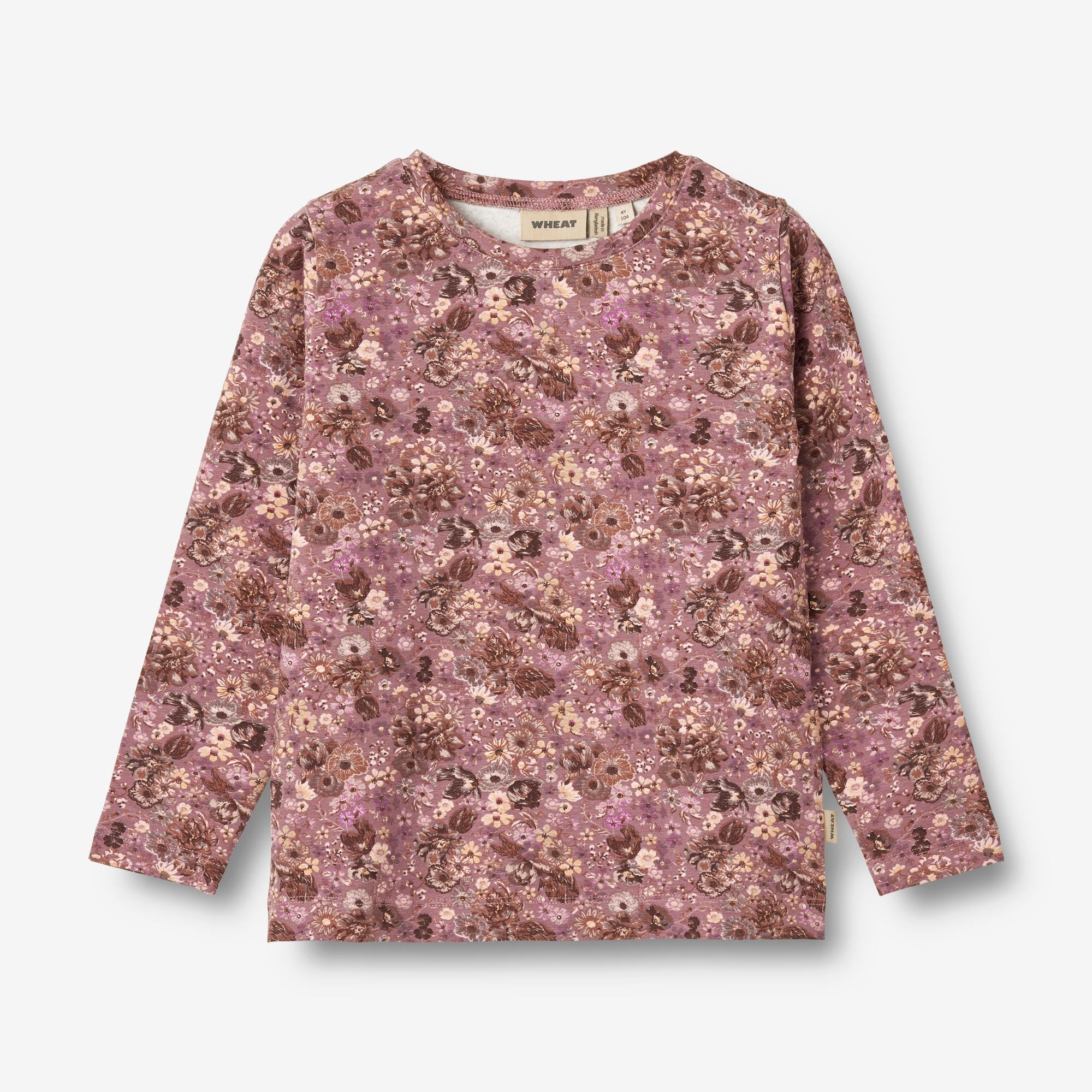 Wheat Main Langærmet T-Shirt Manna Jersey Tops and T-Shirts 1347 lavender flowers