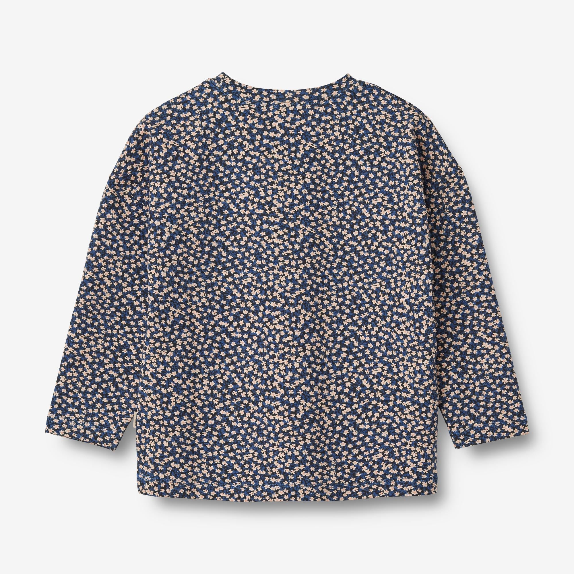 Langærmet T-Shirt Thilda - blue flowers