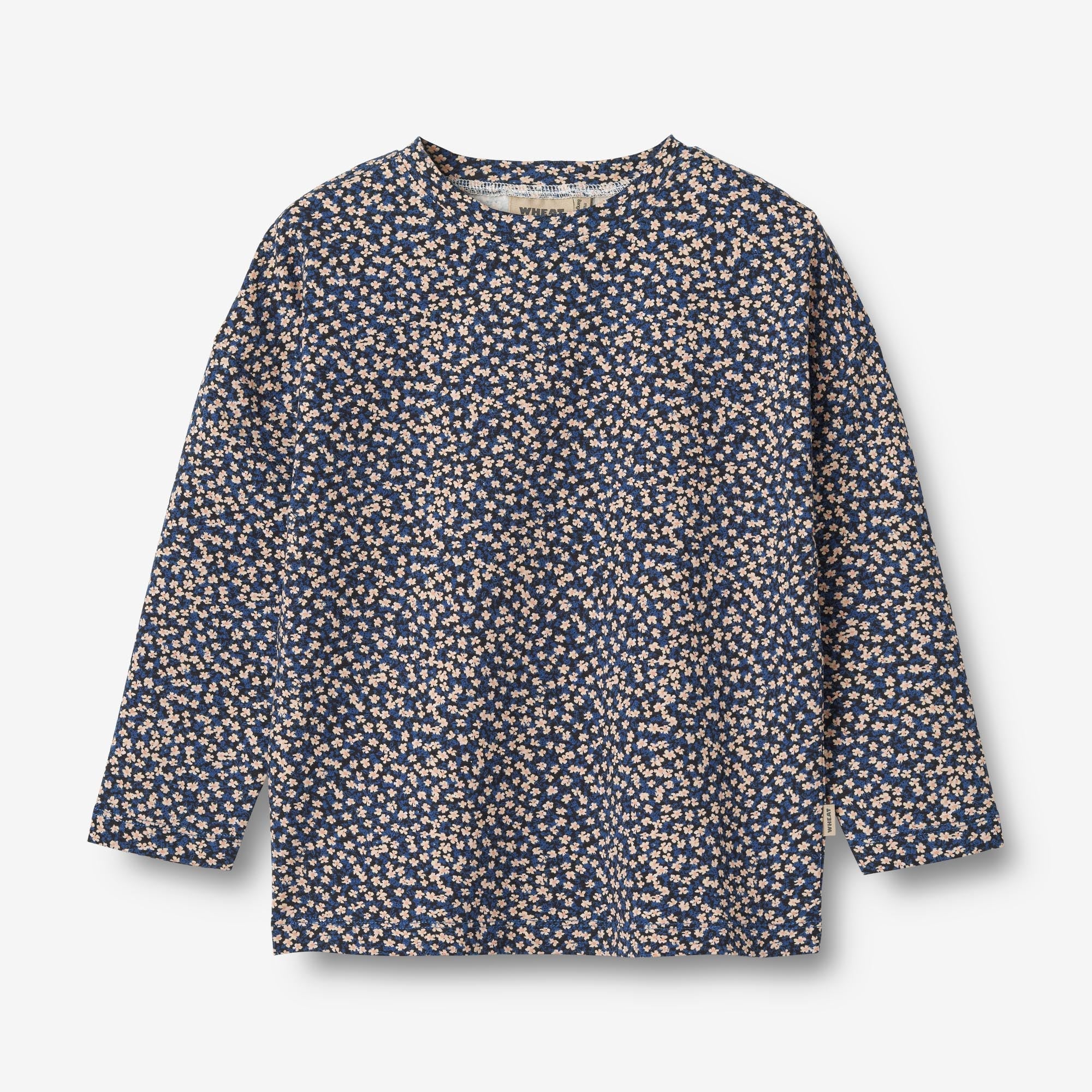 Wheat Main Langærmet T-Shirt Thilda Jersey Tops and T-Shirts 1481 blue flowers