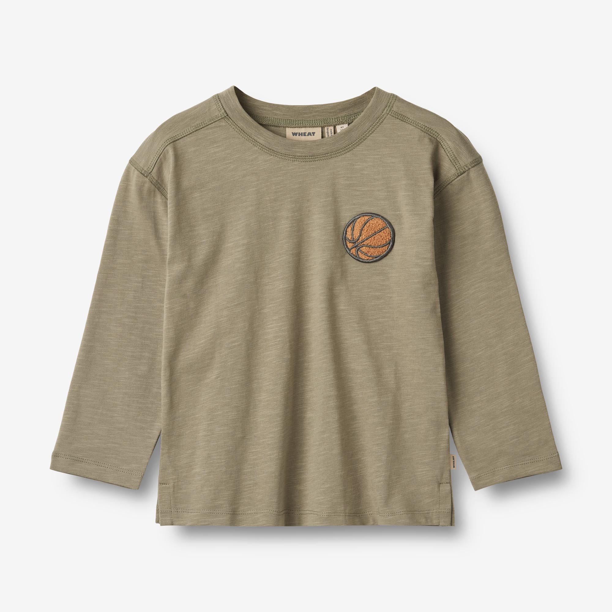 Wheat Main Langærmet T-shirt Barny Jersey Tops and T-Shirts 1137 dry sage
