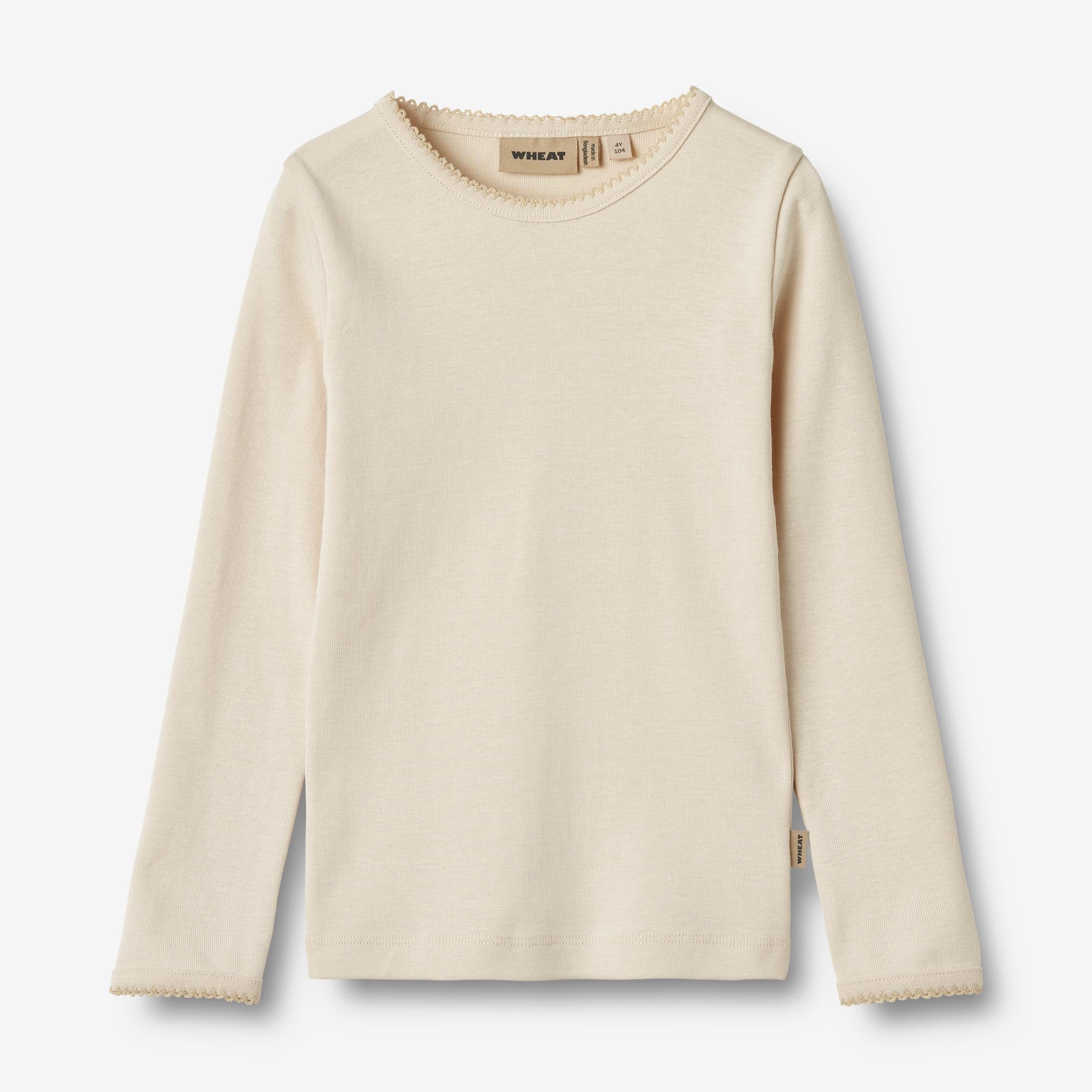 Wheat Main Langærmet T-shirt Belis Jersey Tops and T-Shirts 3129 eggshell 