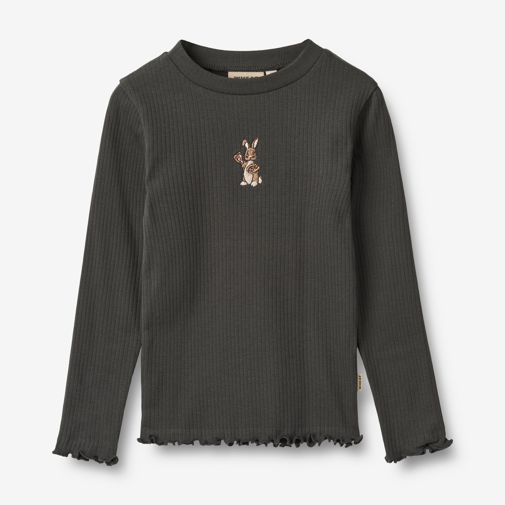 Wheat Main Langærmet T-shirt Louann Jersey Tops and T-Shirts 1180 raven