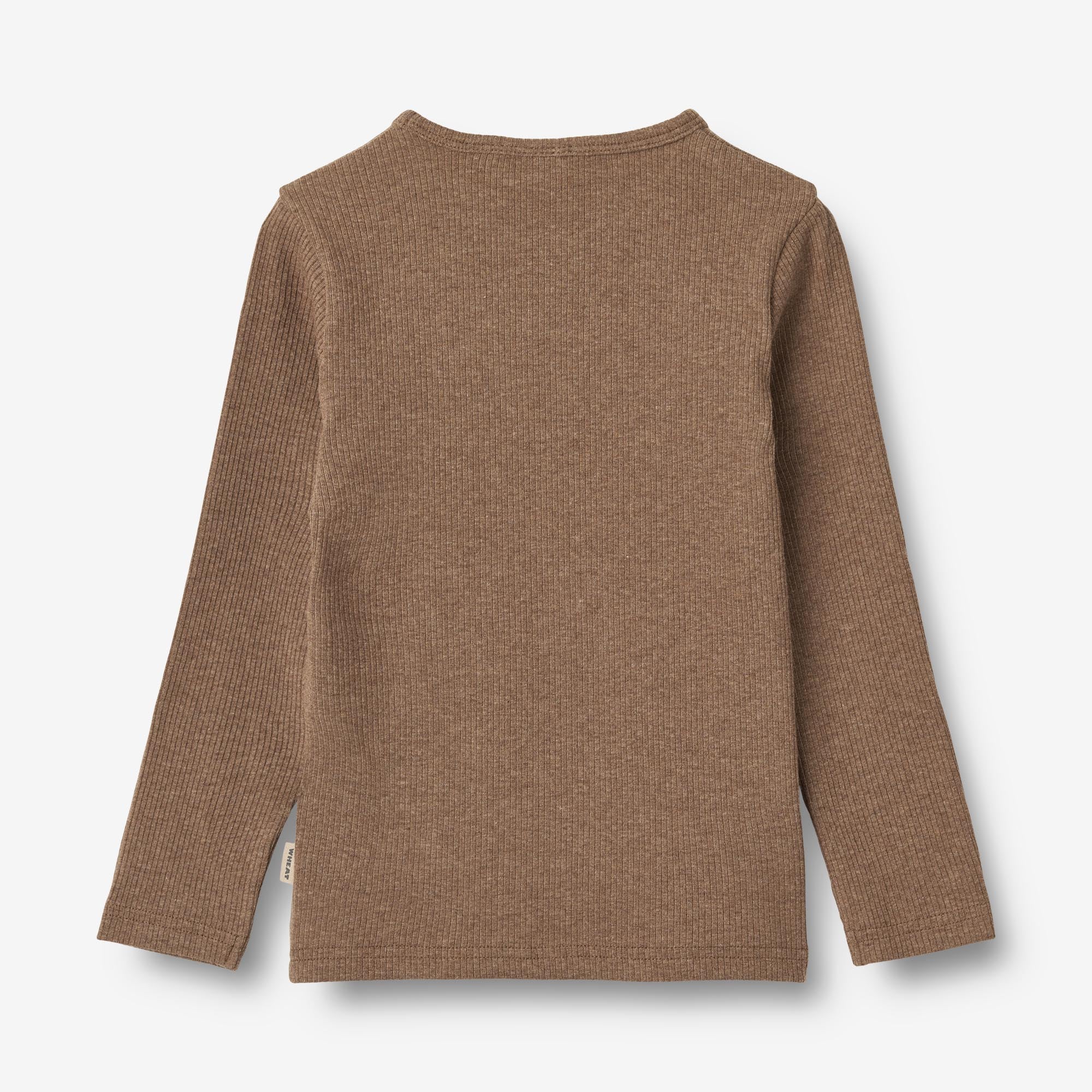 Langærmet T-shirt Stig - coffee melange