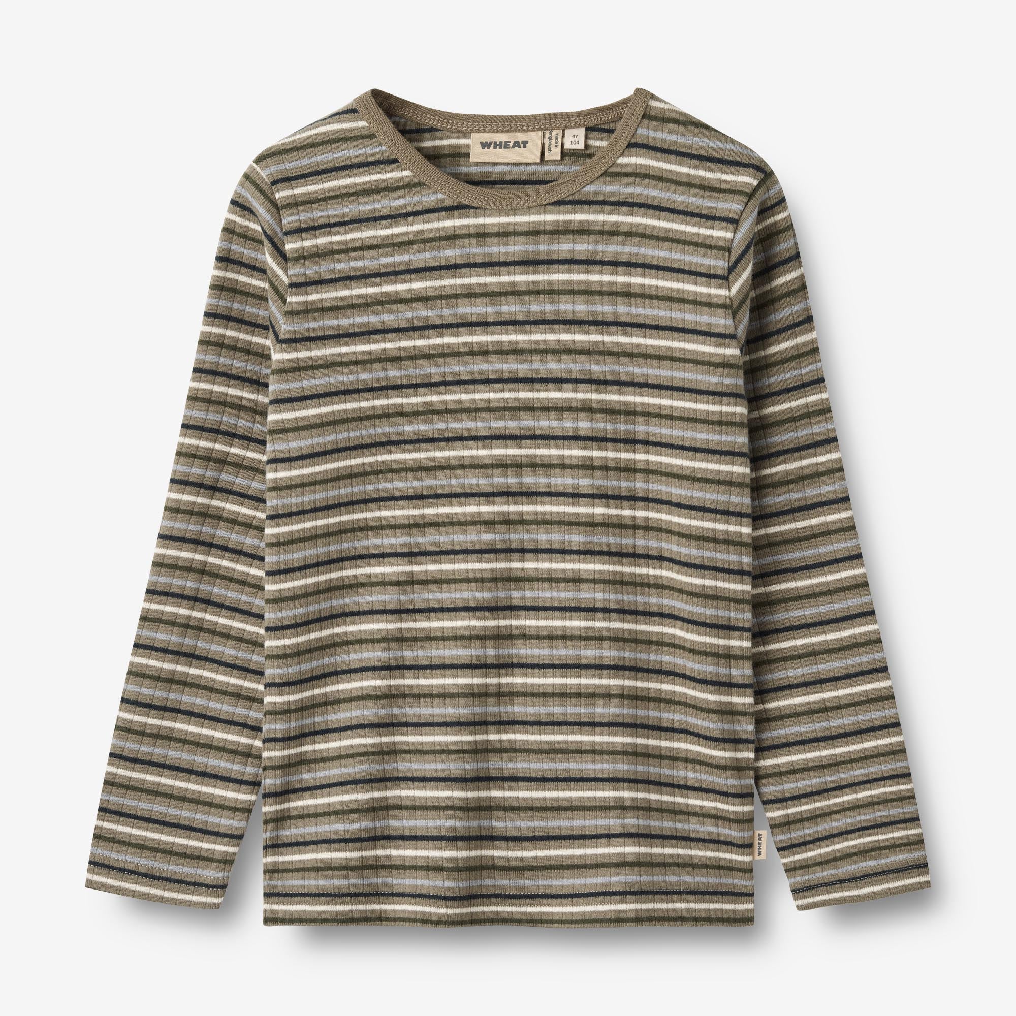 Wheat Main Langærmet T-shirt Stig Jersey Tops and T-Shirts 0181 multi stripe