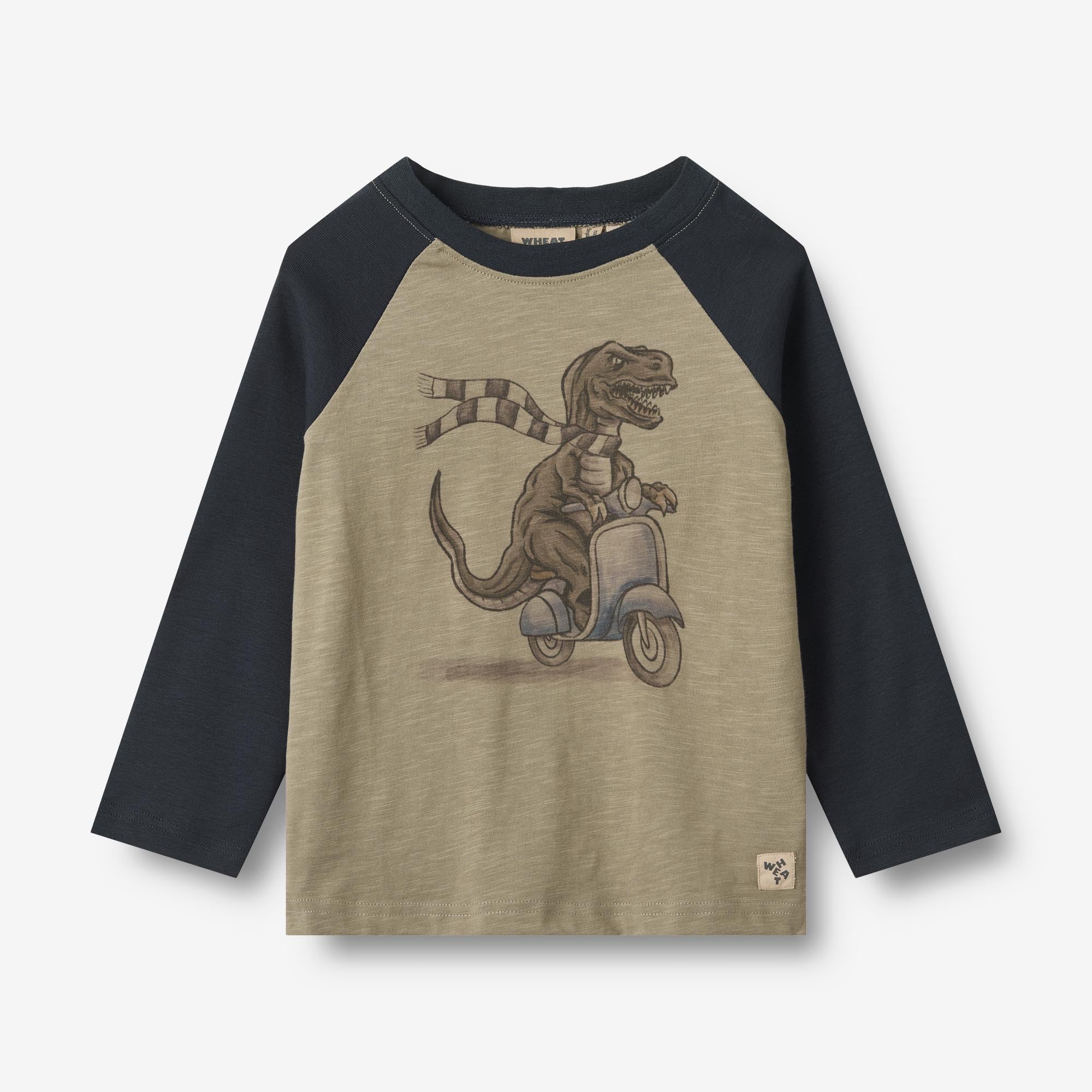 Wheat Main Langærmet T-shirt Torbjørn Jersey Tops and T-Shirts 1137 dry sage