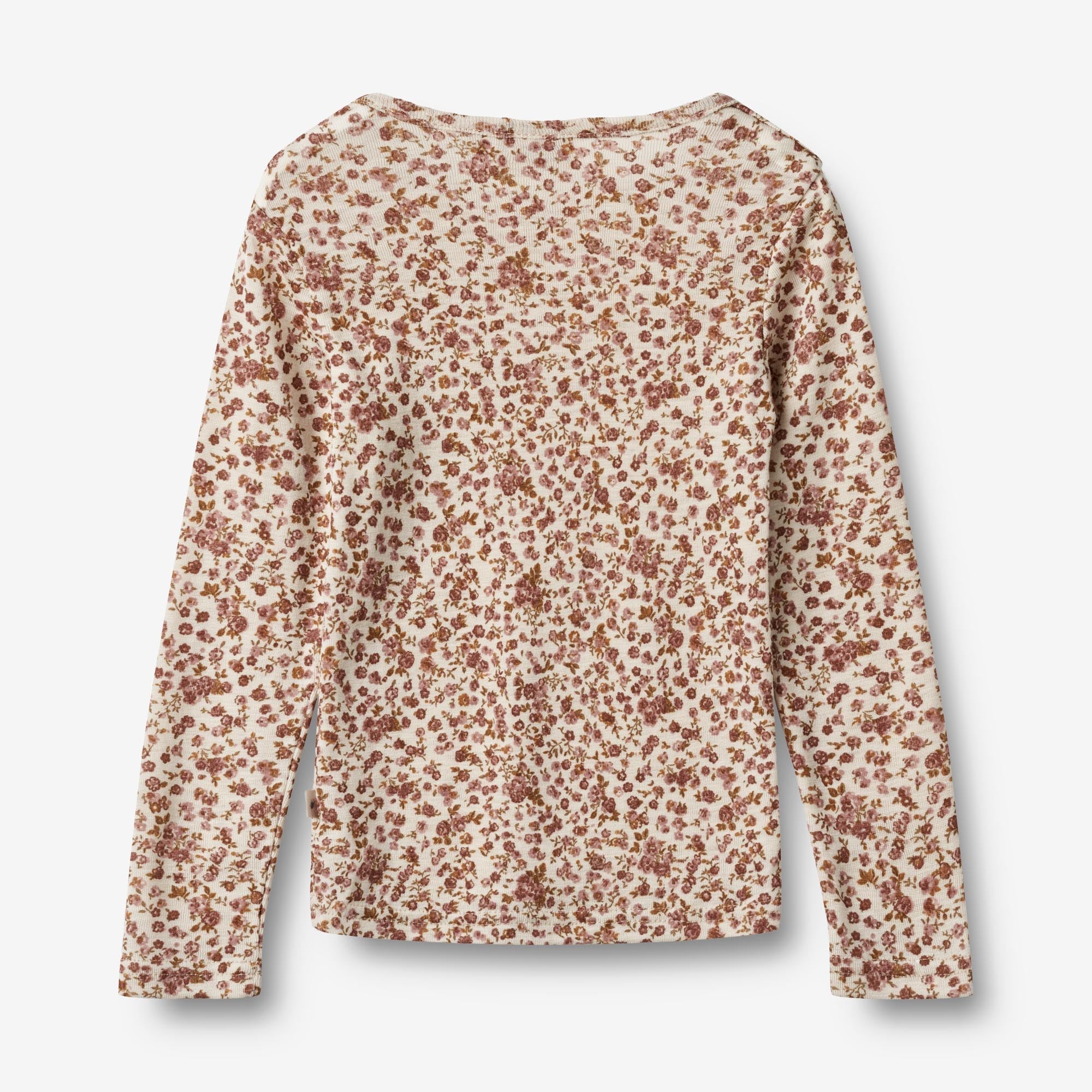 Langærmet Uld T-shirt Alfie - rose flowers