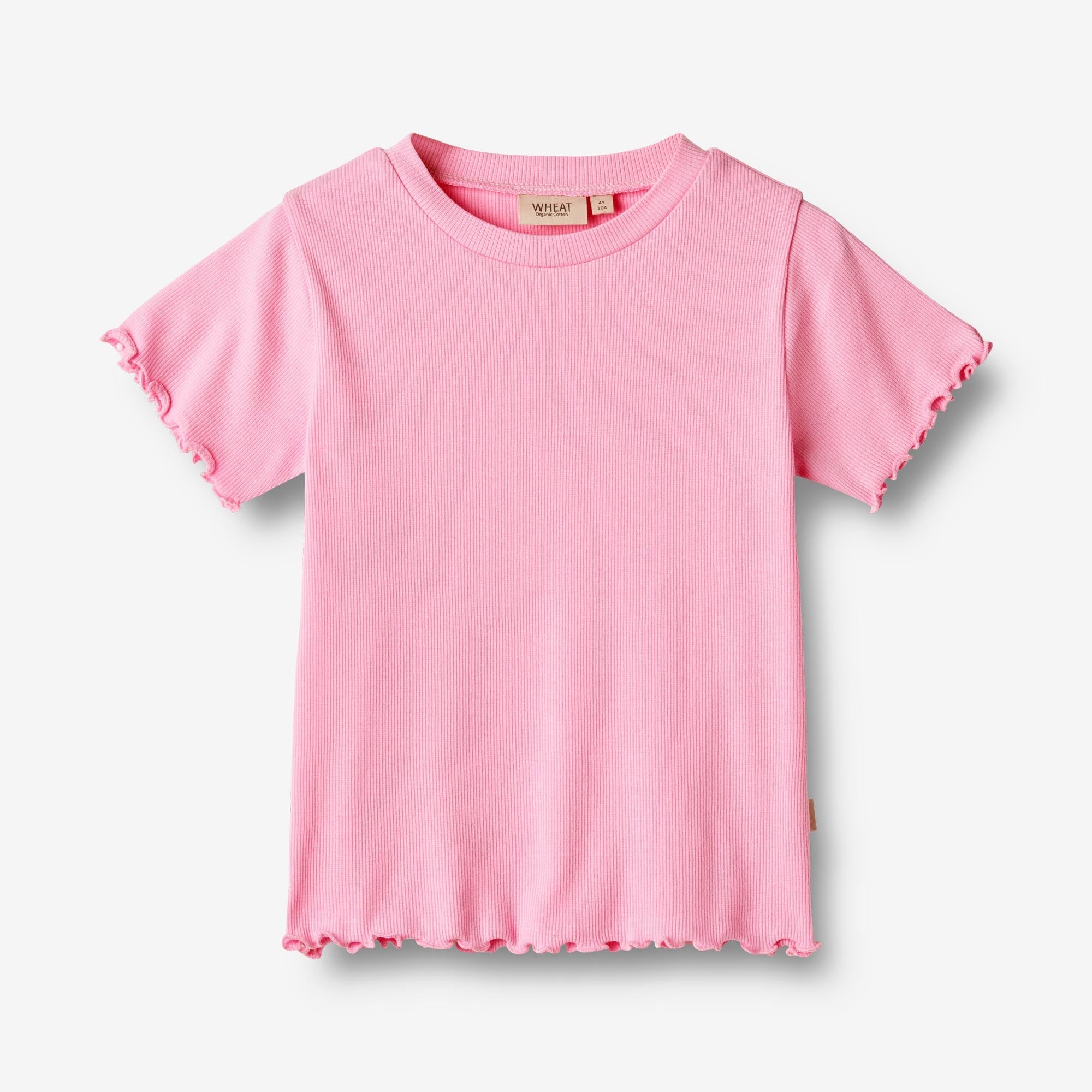 Wheat Main   Rib T-shirt Irene Jersey Tops and T-Shirts 2356 pink