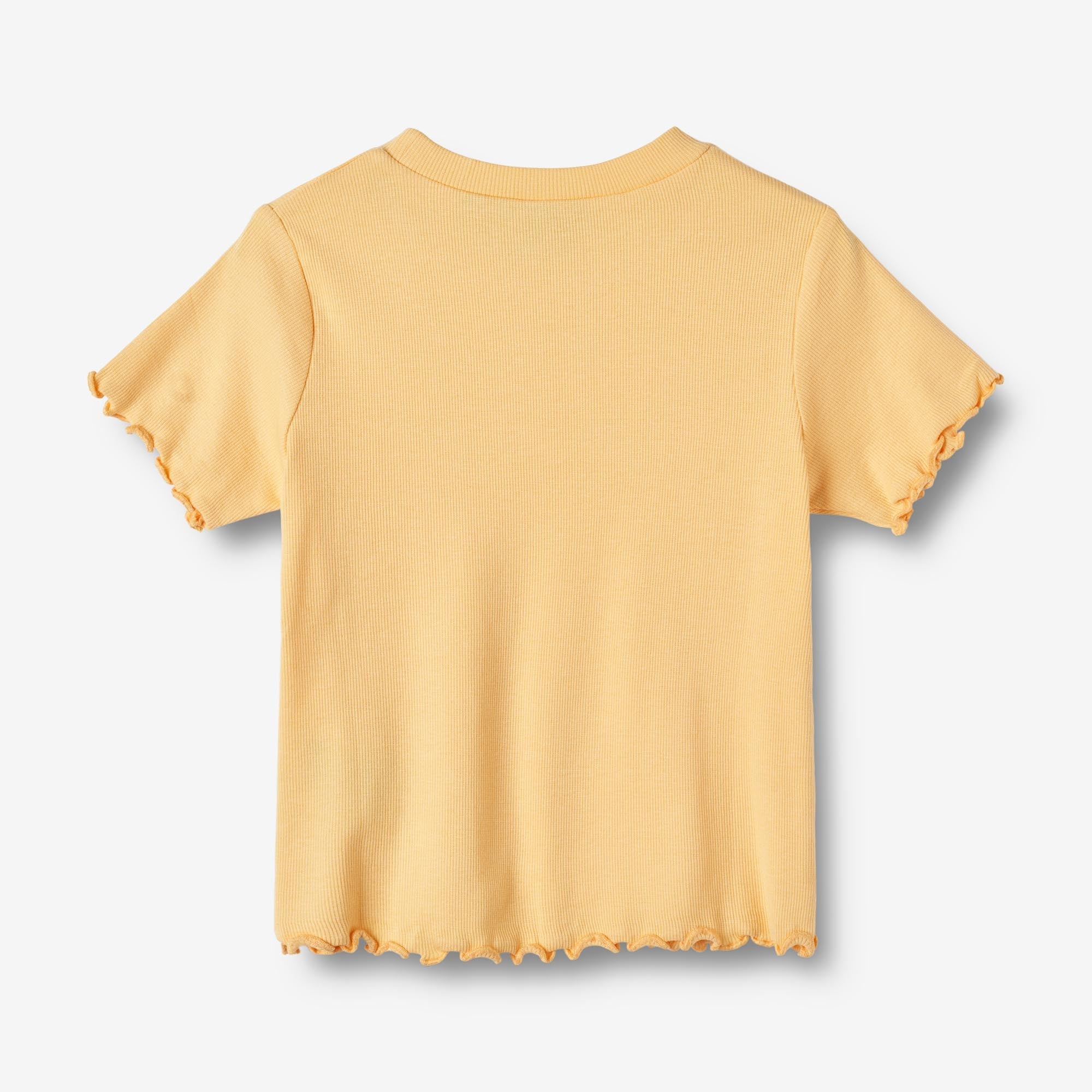 Rib T-shirt Irene - pale apricot