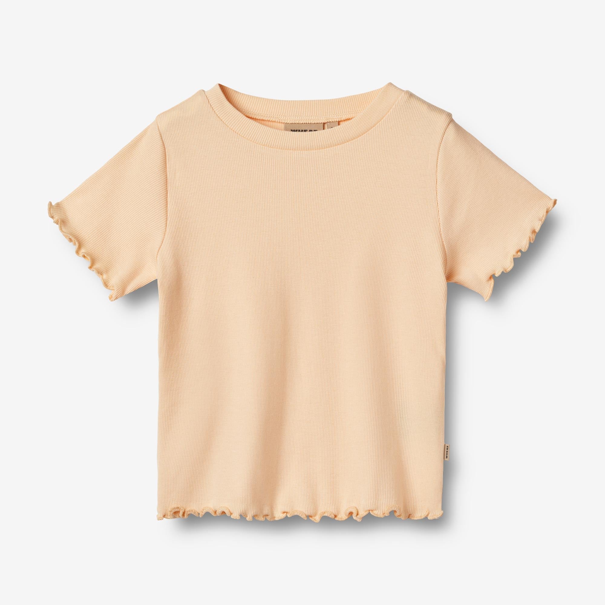 Wheat Main Rib T-shirt Irene Jersey Tops and T-Shirts 1251 pale peach