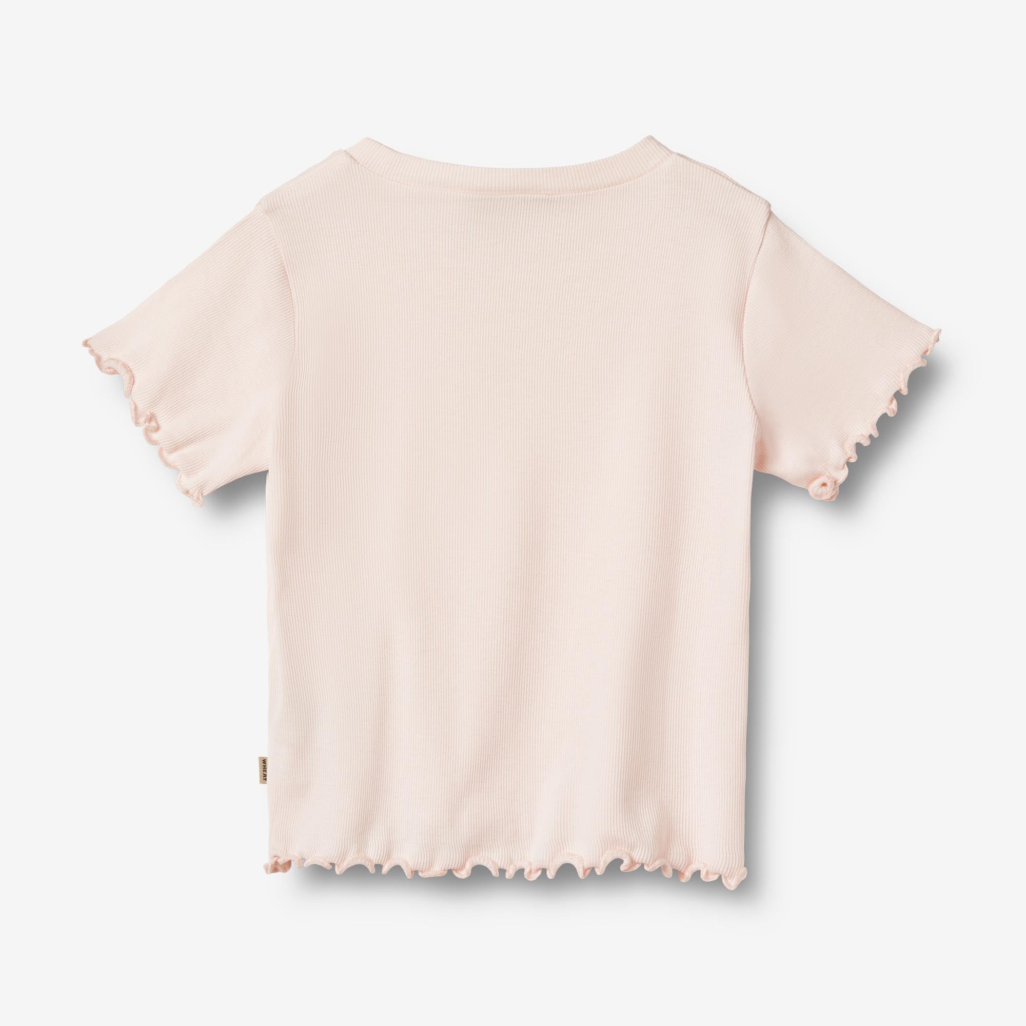Rib T-shirt Irene - soft rose