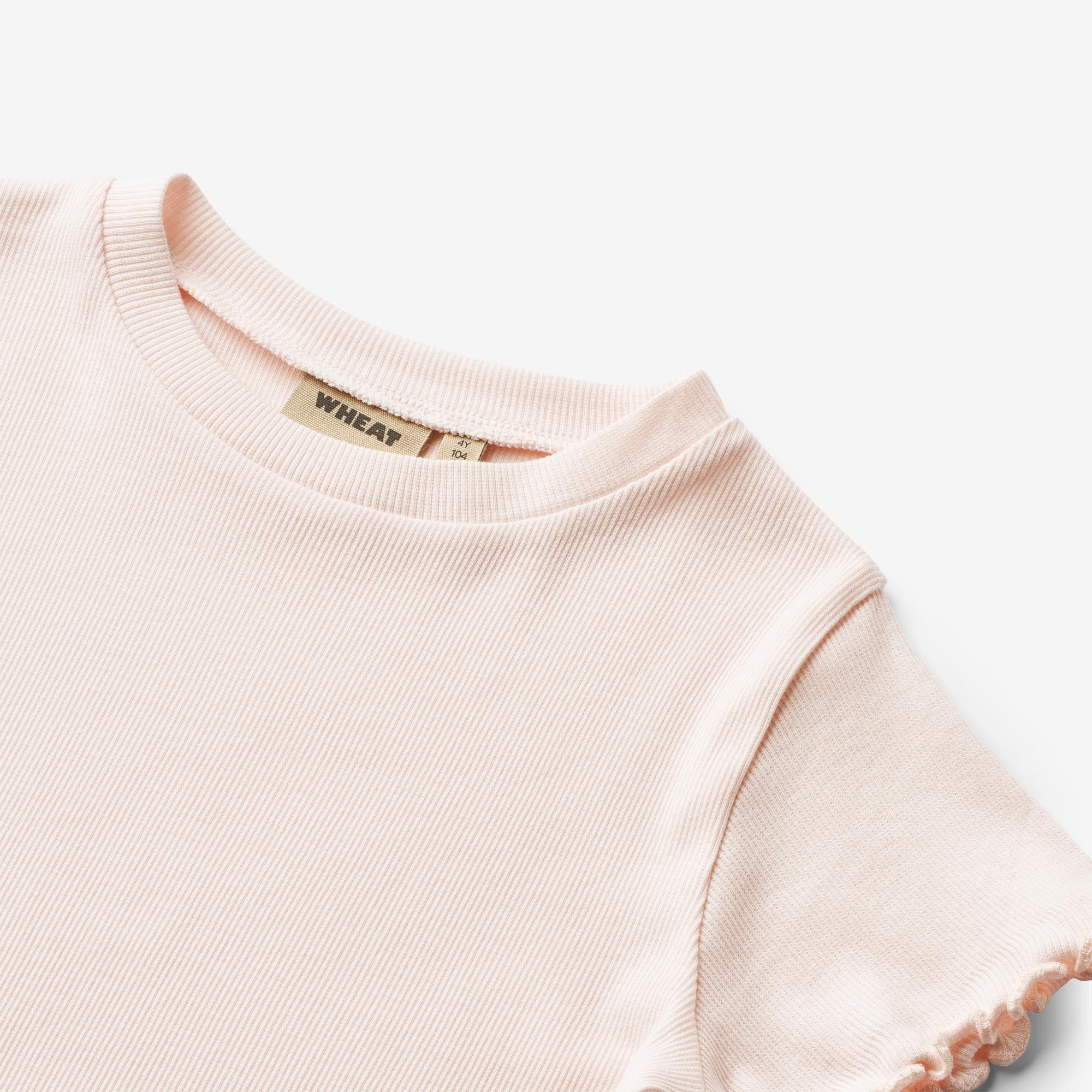 Rib T-shirt Irene - soft rose