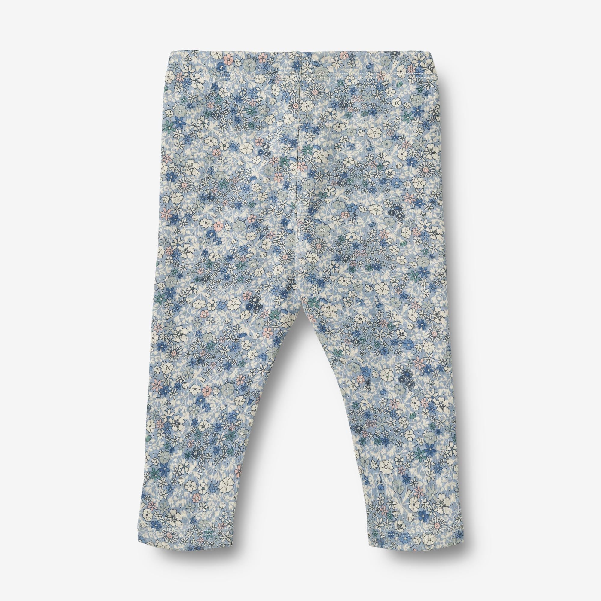 Sæt af 2 Jersey Leggings Jules - blue summer flowers