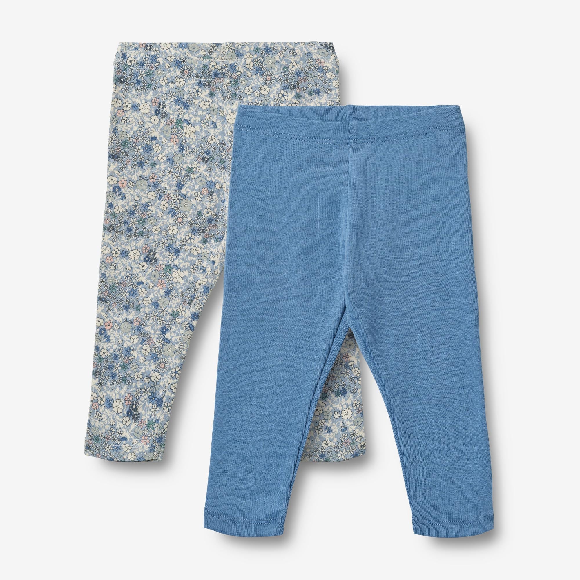 Sæt af 2 Jersey Leggings Jules - blue summer flowers
