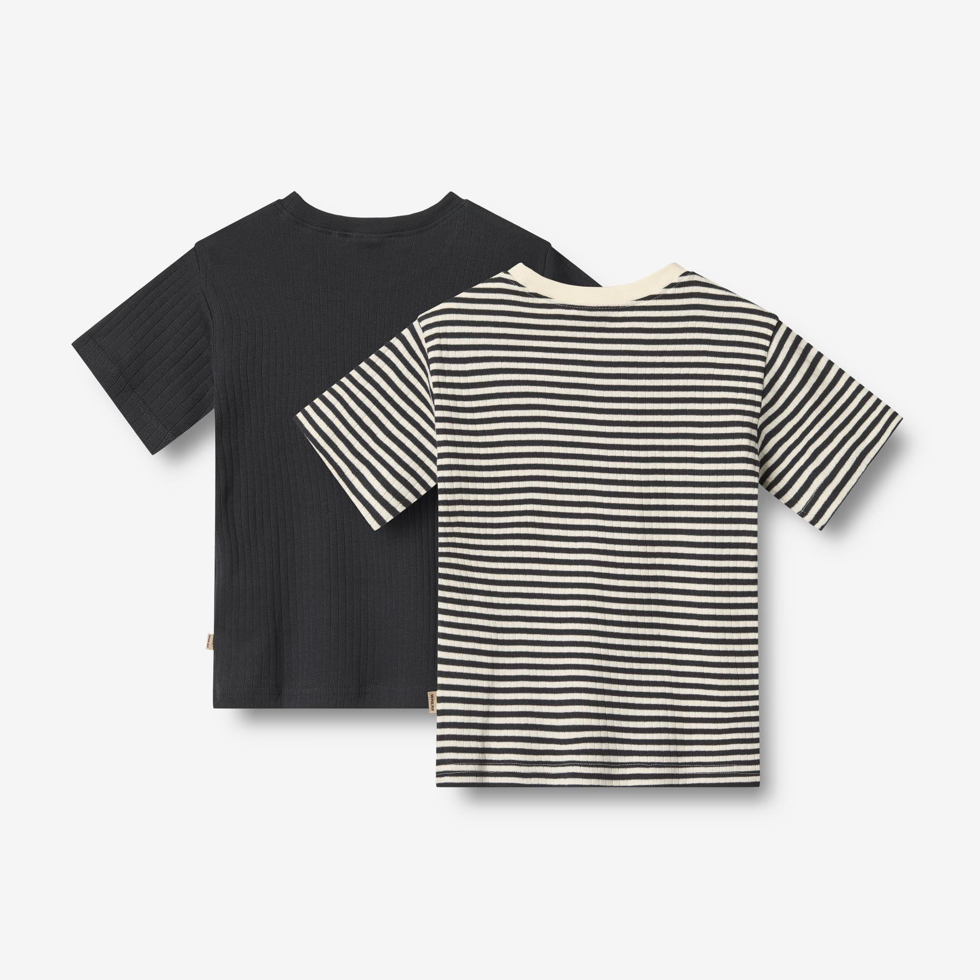Sæt af 2 Kortærmet T-shirts Fabian - navy rib stripe