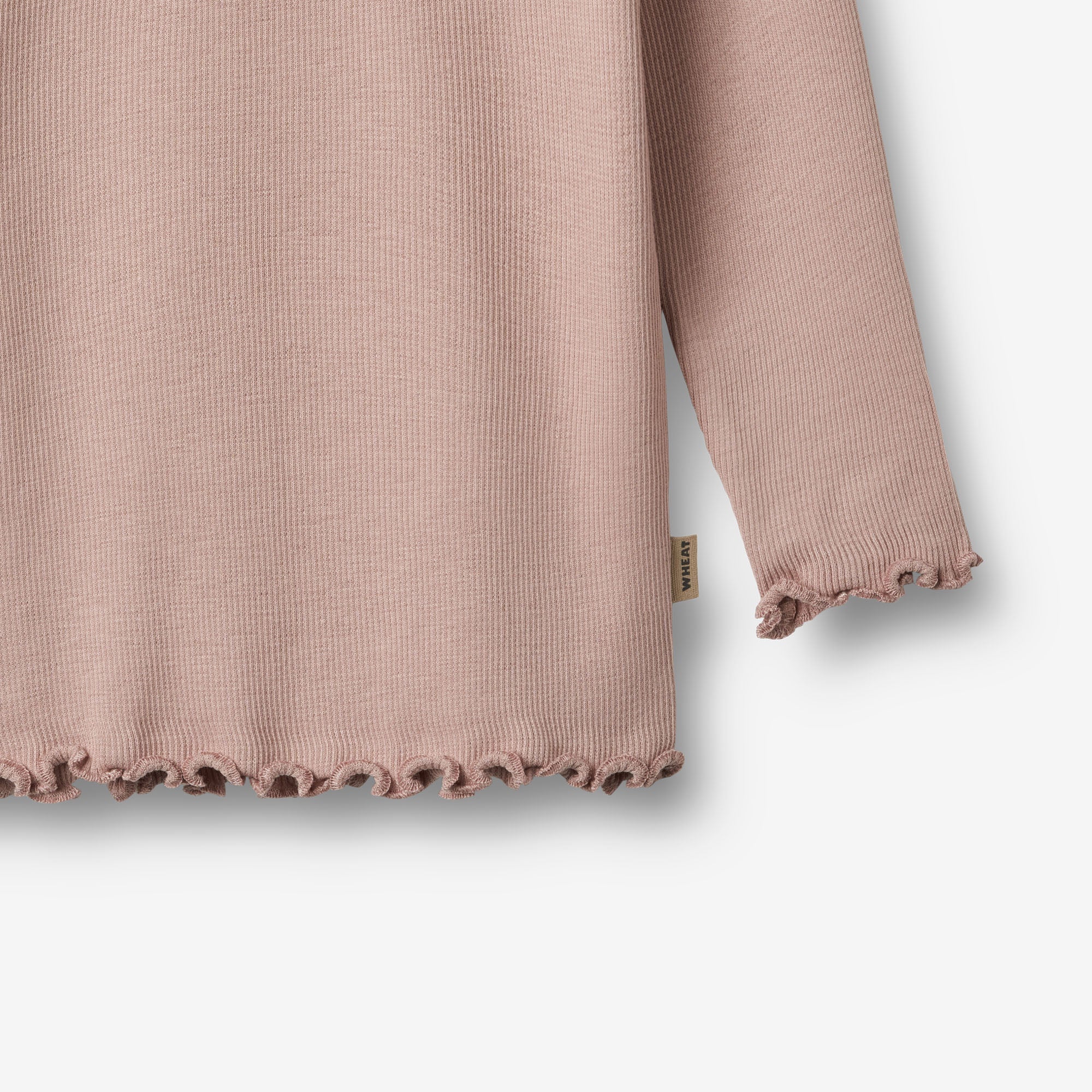 Sæt af 2 Langærmet Rib T-shirts Ida - rose powder