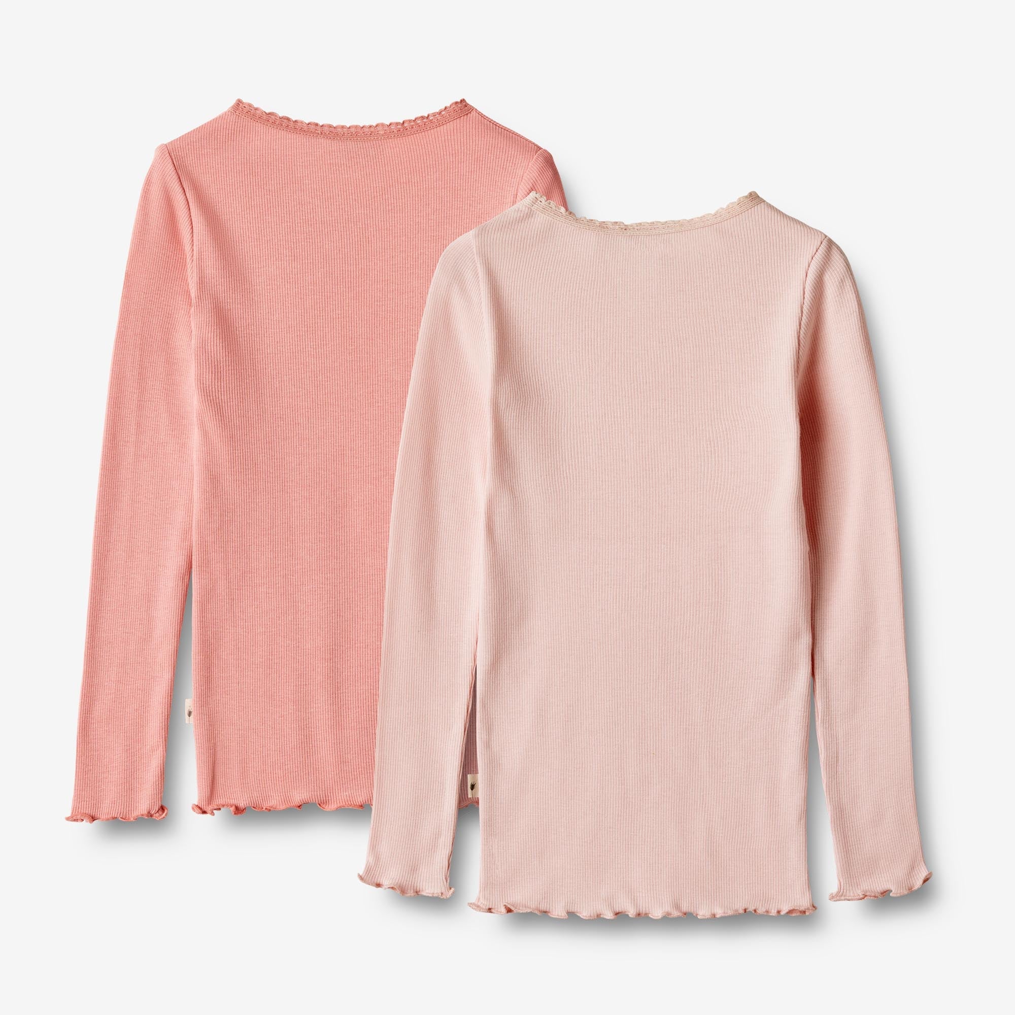 Sæt af 2 Langærmet Rib T-shirts Reese - rosette ballet