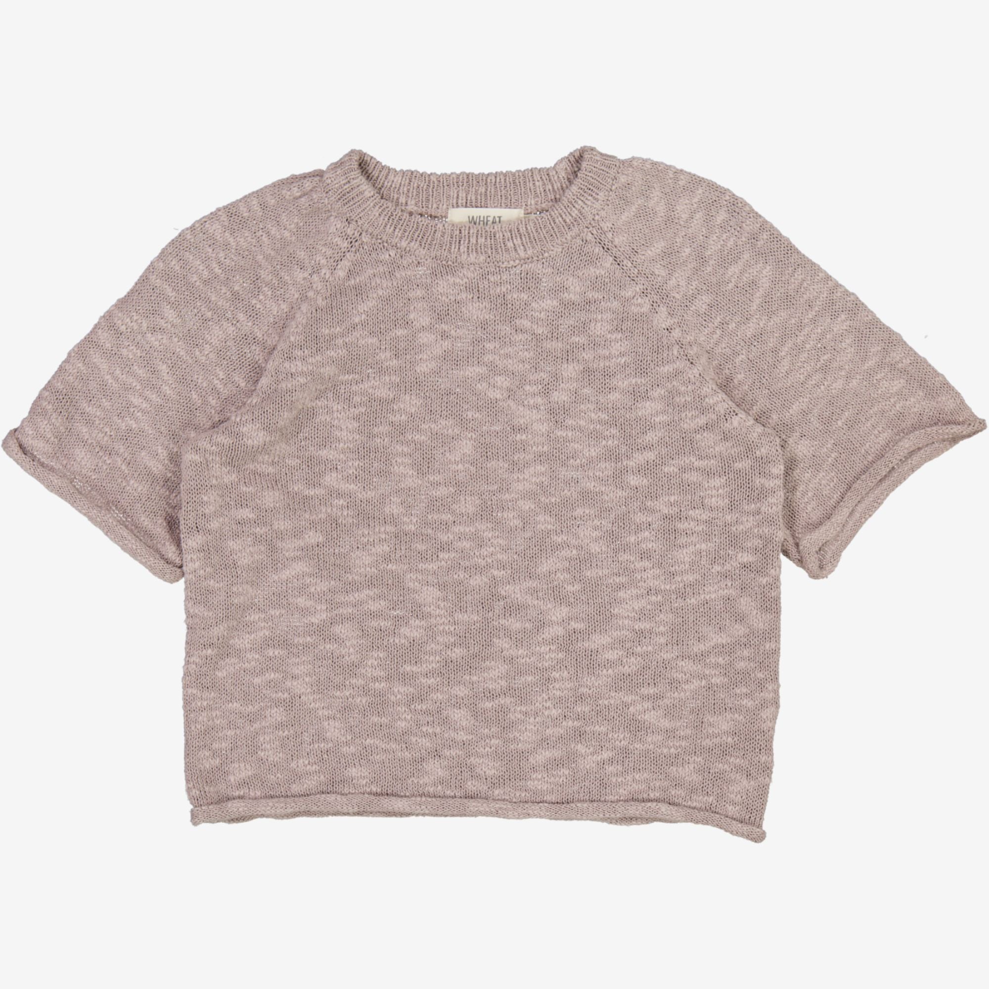 Wheat Main Strik Pullover Vilna Knitted Tops 1494 purple dove