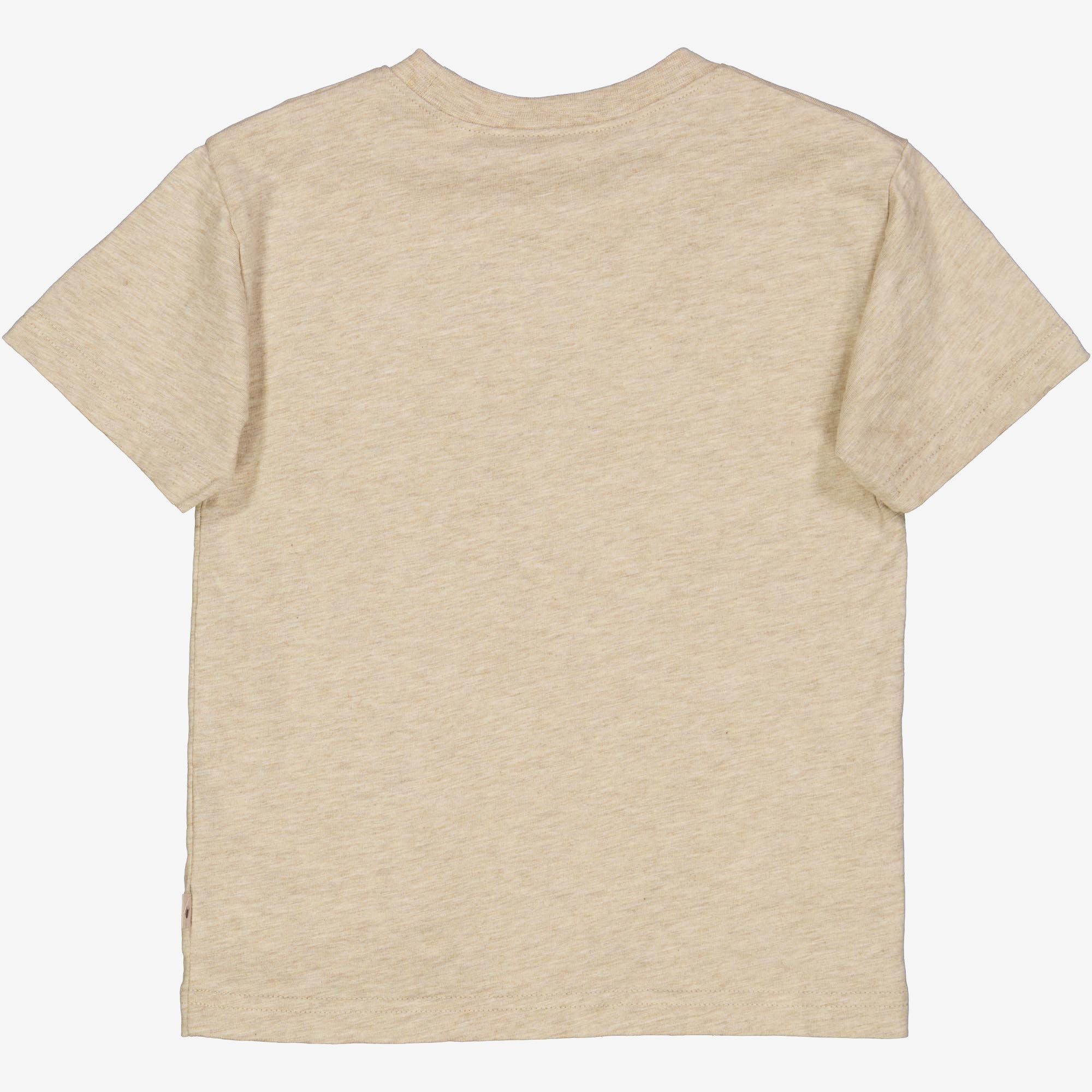 T-Shirt Broderet Bi - buttermilk melange